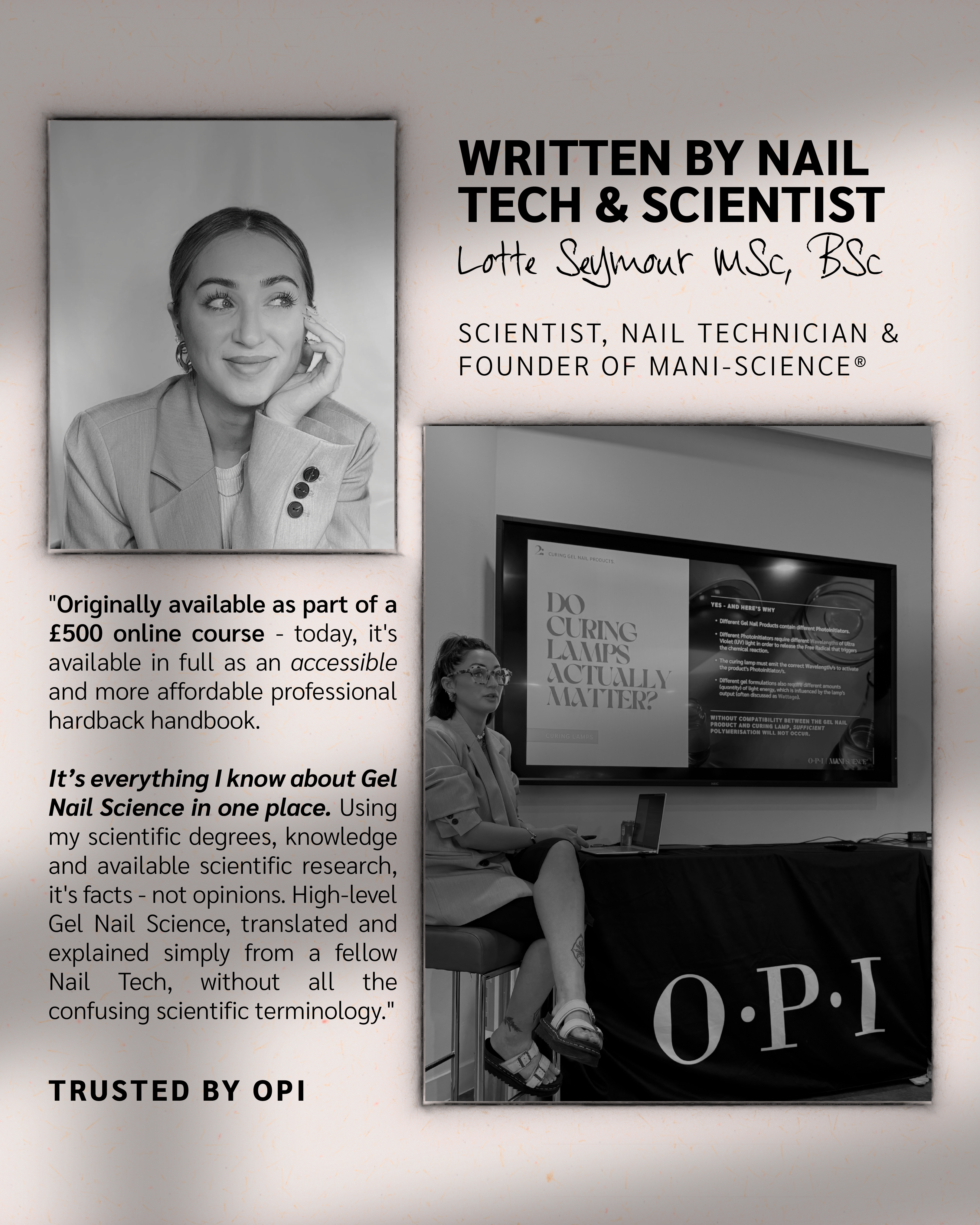 Mani-Science Course I: The Basics - Fundamental Gel Nail Science | Professional Hardback Course Handbook & Reference