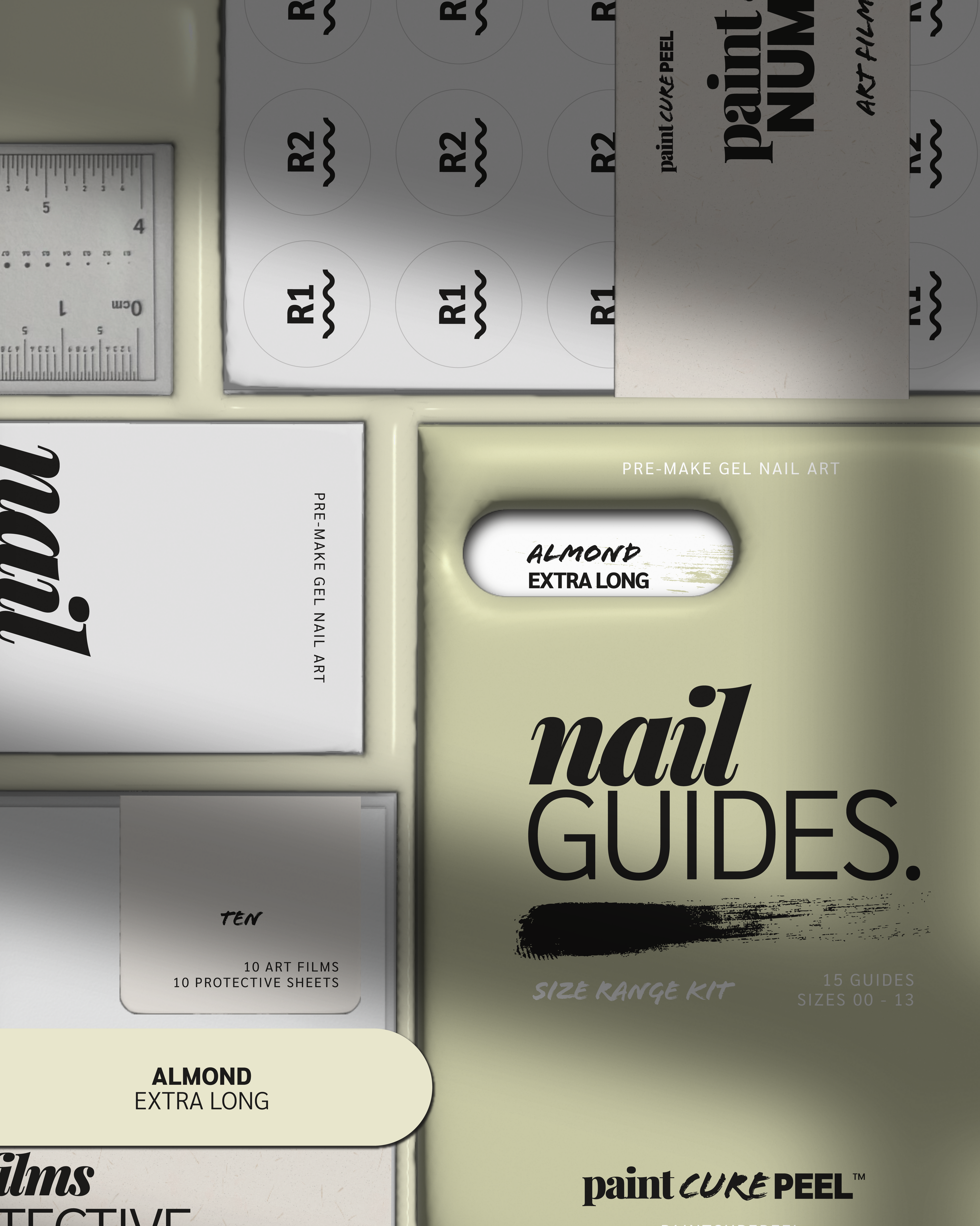 Paint Cure Peel Nail Guides Starter Bundle | Express Nail Art (Worth £52.96)