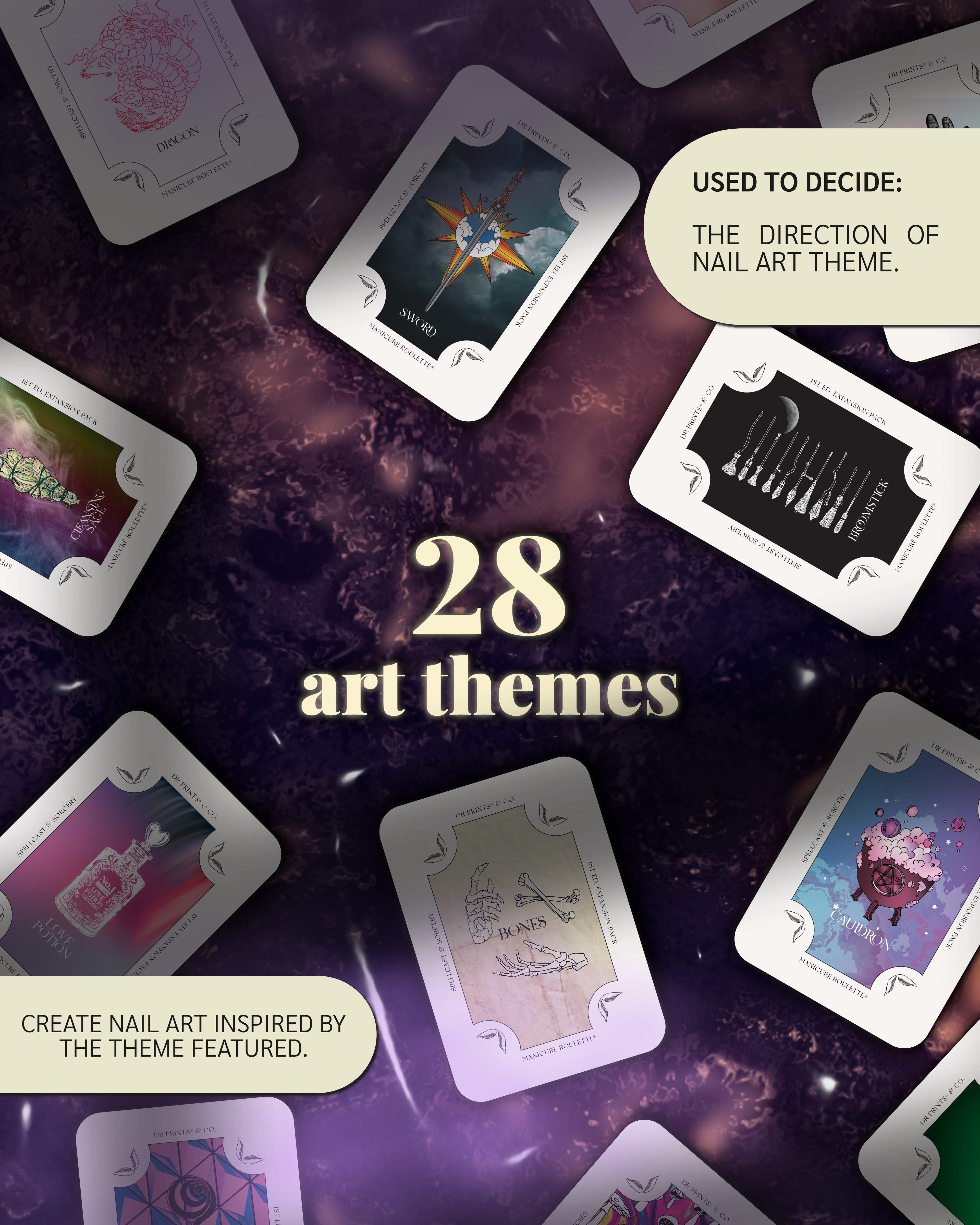 Manicure Roulette Spellcast & Sorcery | Mystical & Magic Art Theme Expansion Pack