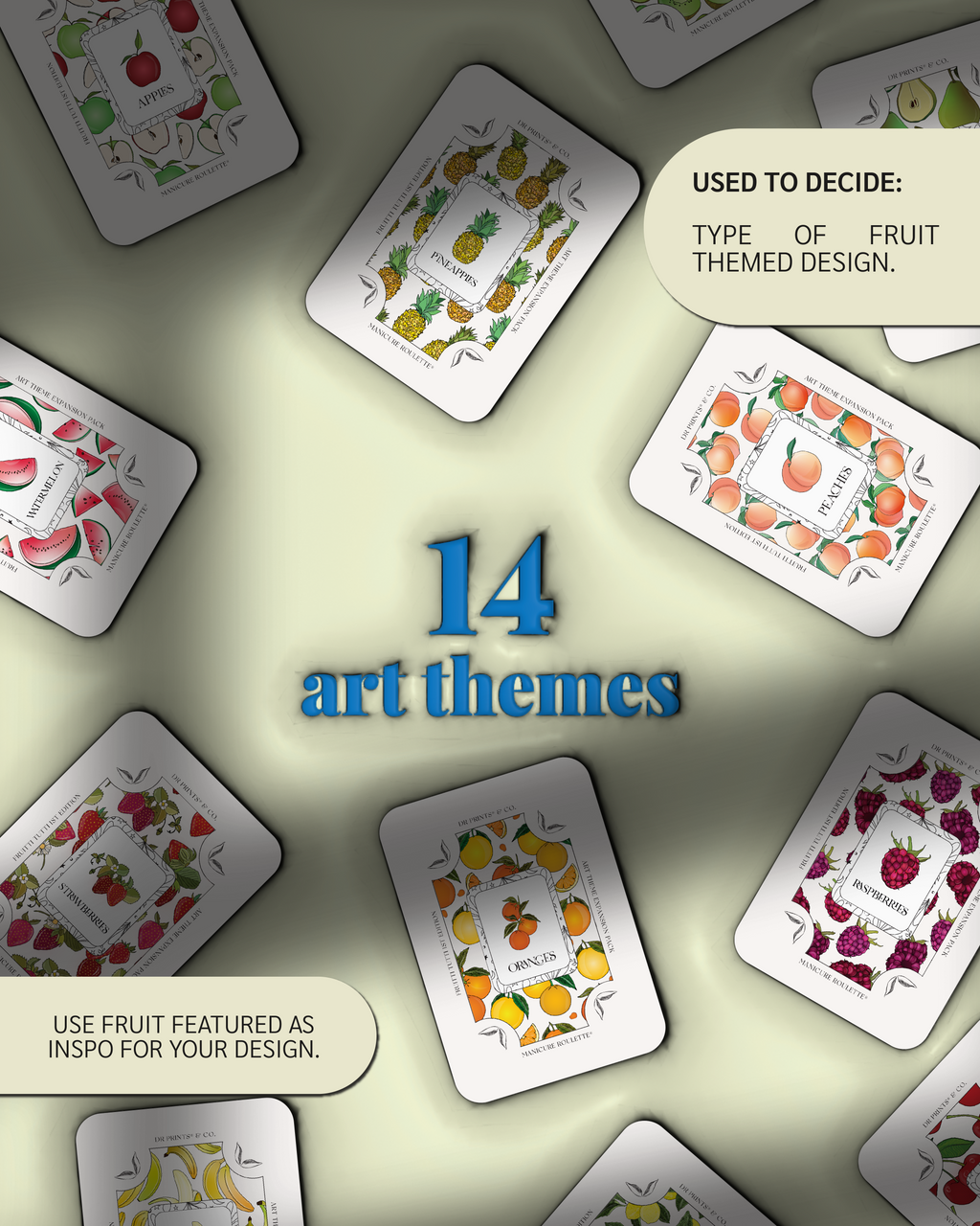 Manicure Roulette Fruitti Tutti | Fruit Art Theme Expansion Pack