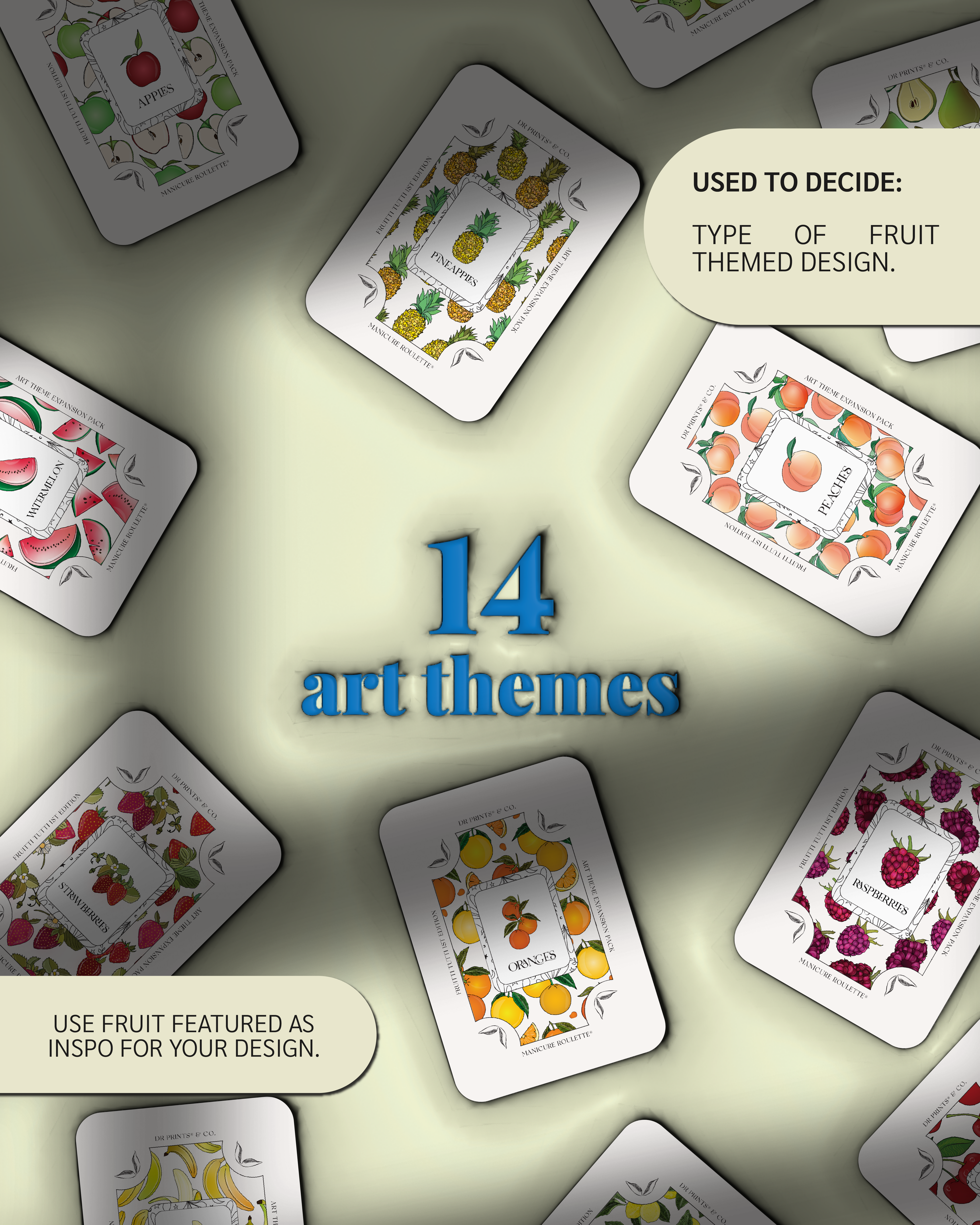 Manicure Roulette Fruitti Tutti | Fruit Art Theme Expansion Pack