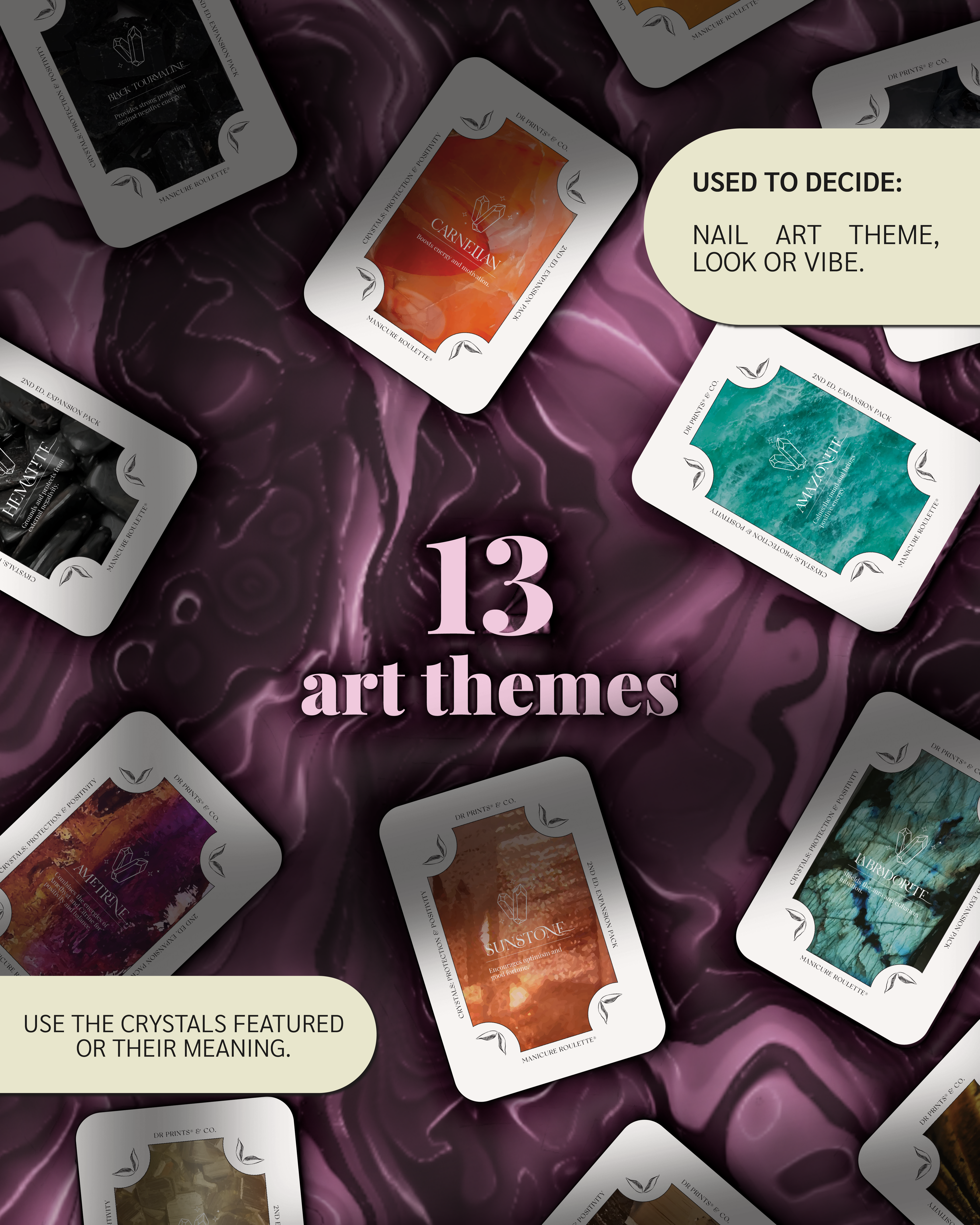 Manicure Roulette Crystals: Protection & Positivity | Art Theme Expansion Pack