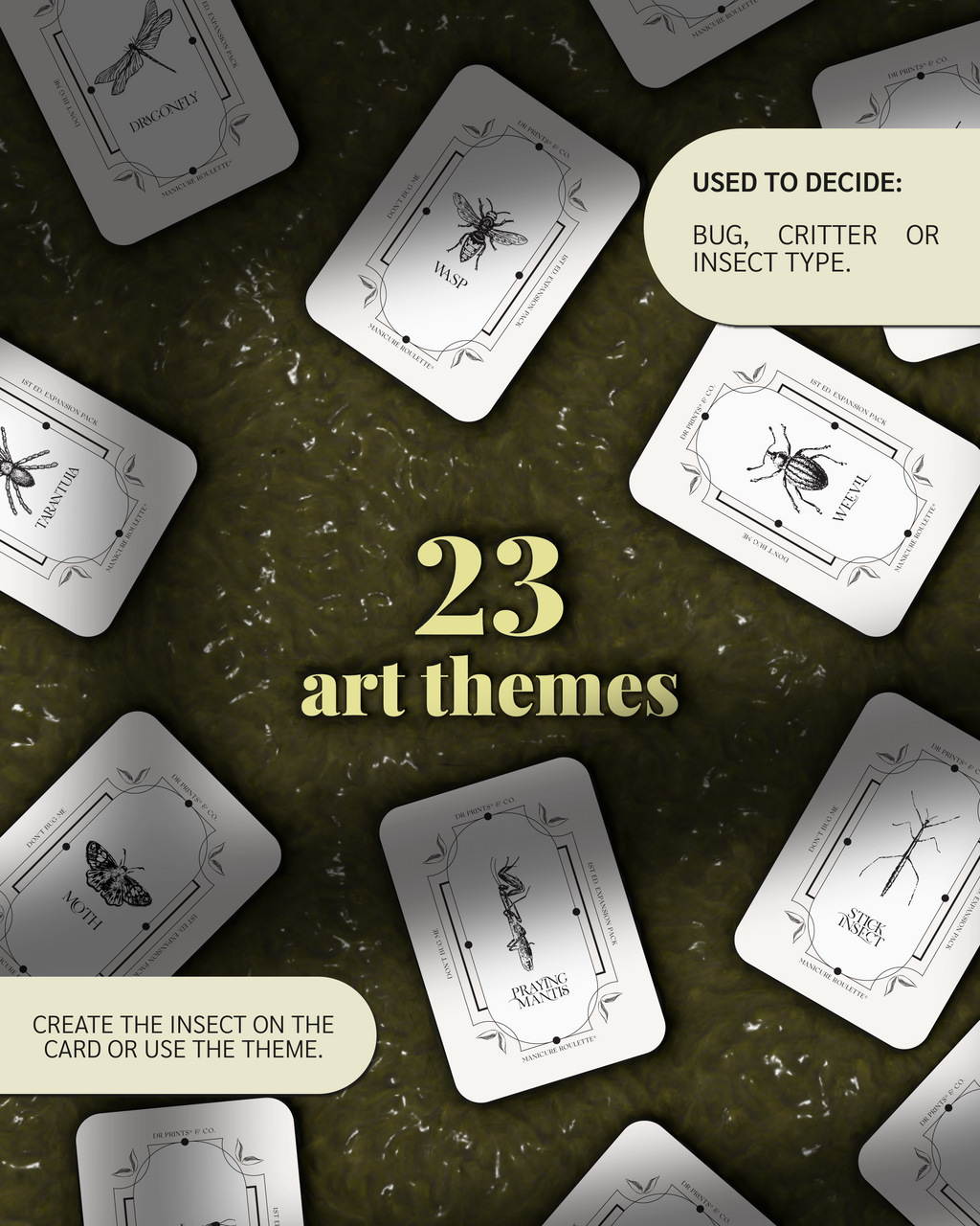 Manicure Roulette Don't Bug Me | Insects, Critters and Bugs Art Theme Expansion Pack