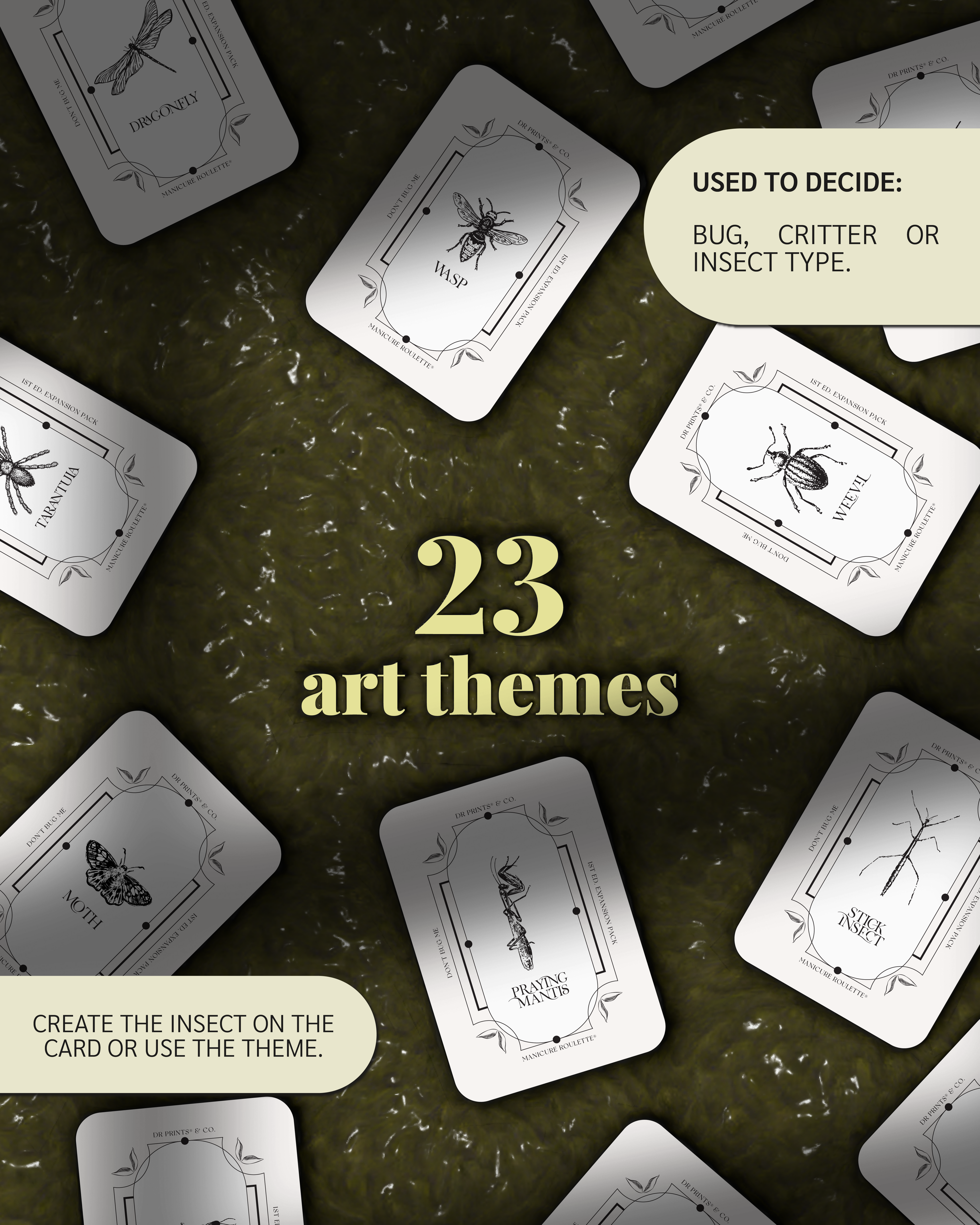 Manicure Roulette Don't Bug Me | Insects, Critters and Bugs Art Theme Expansion Pack