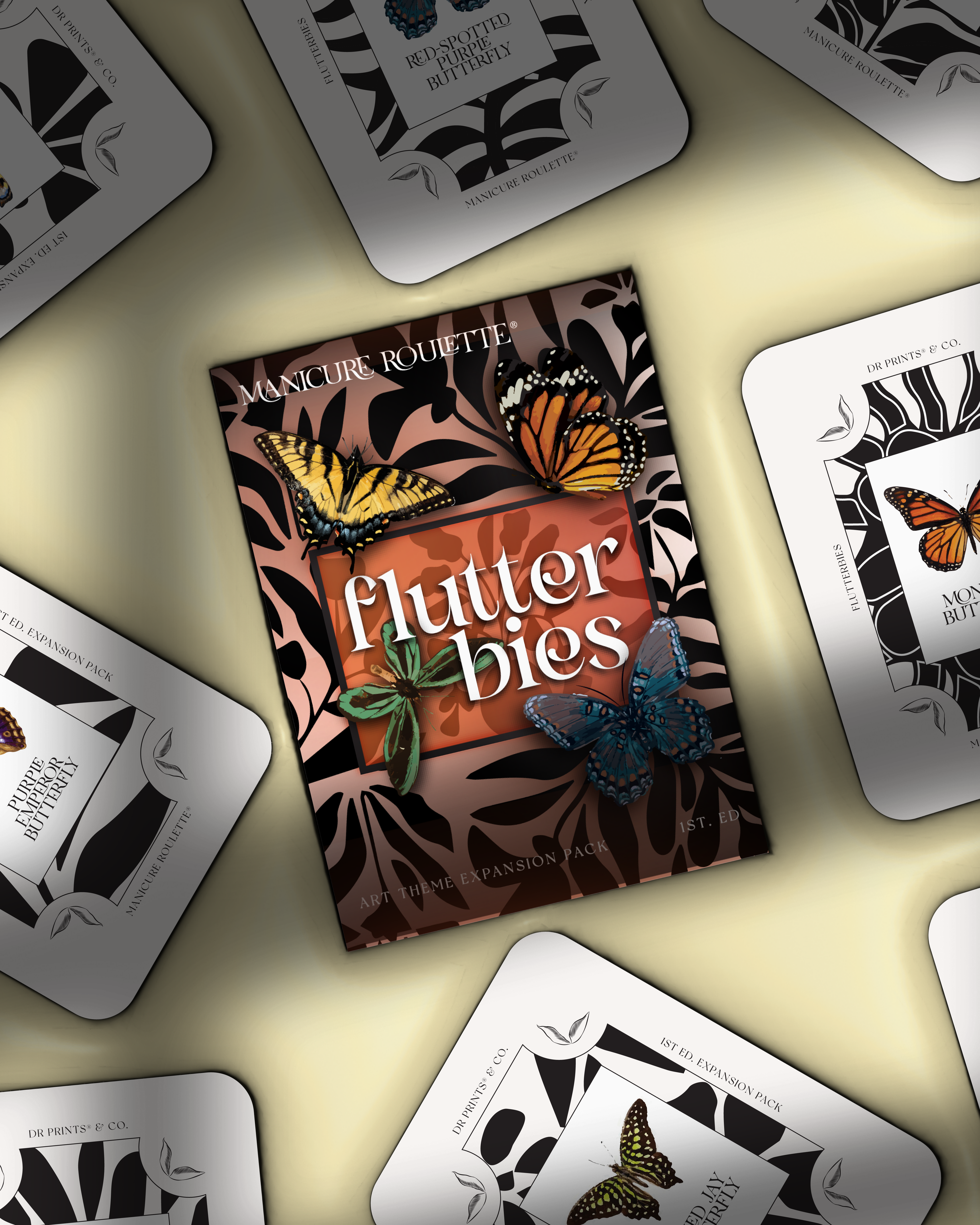 Manicure Roulette Flutterbies | Butterfly Art Theme Expansion Pack