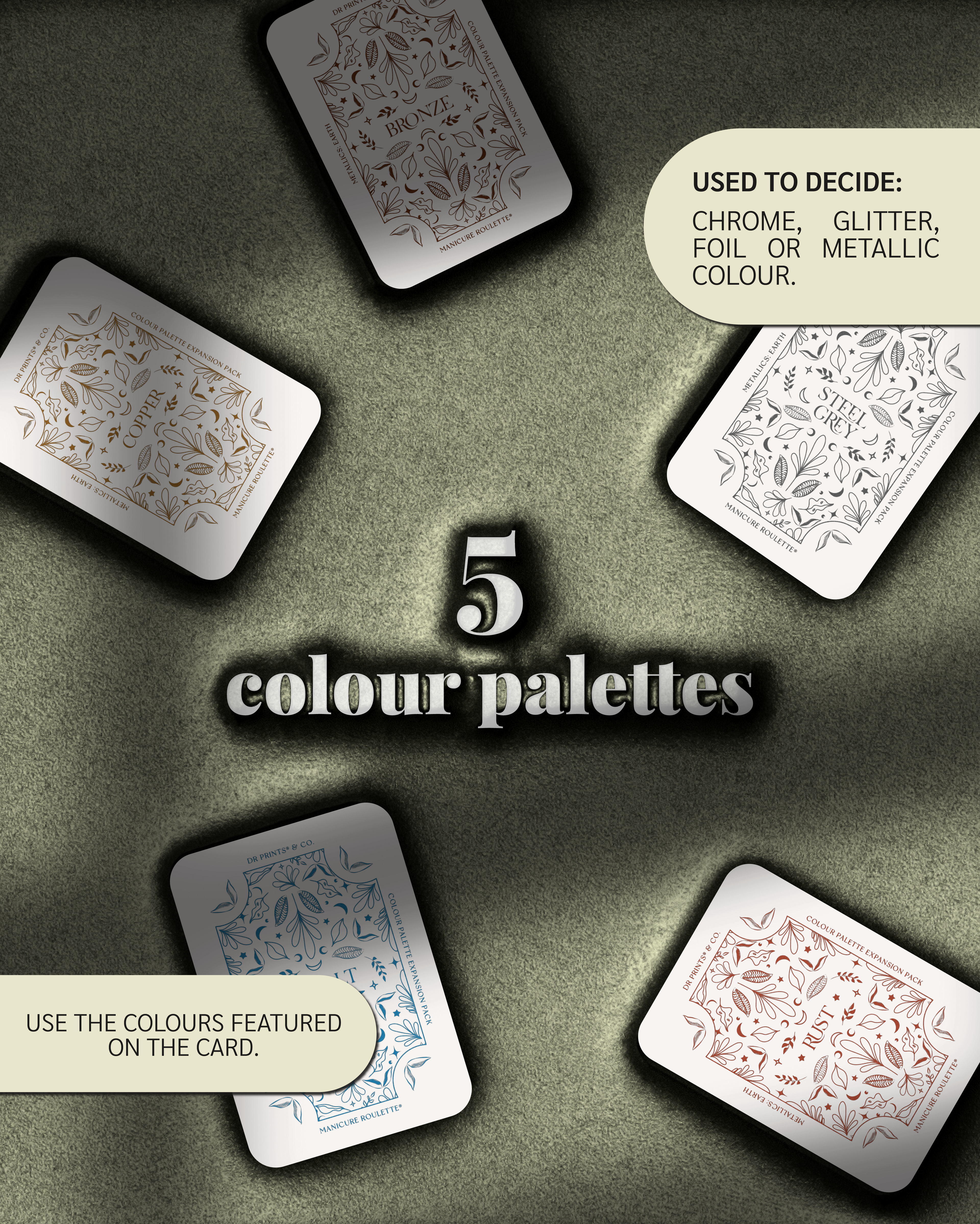Manicure Roulette Metallics Earth | Chrome Metallic Colour Palette Expansion Pack