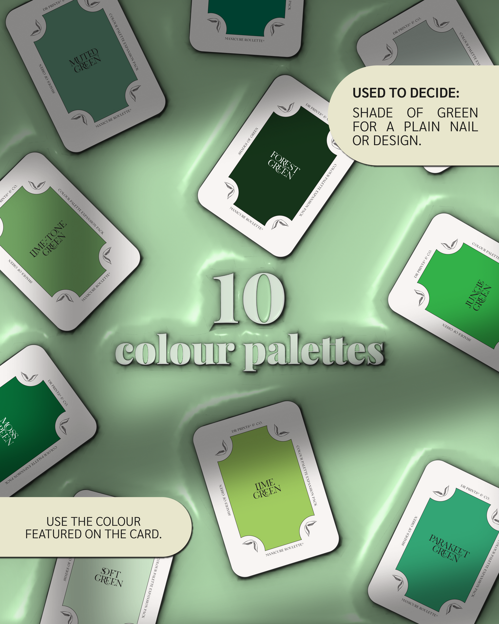 Manicure Roulette Shades of Green | Green Colours Colour Palette Expansion Pack