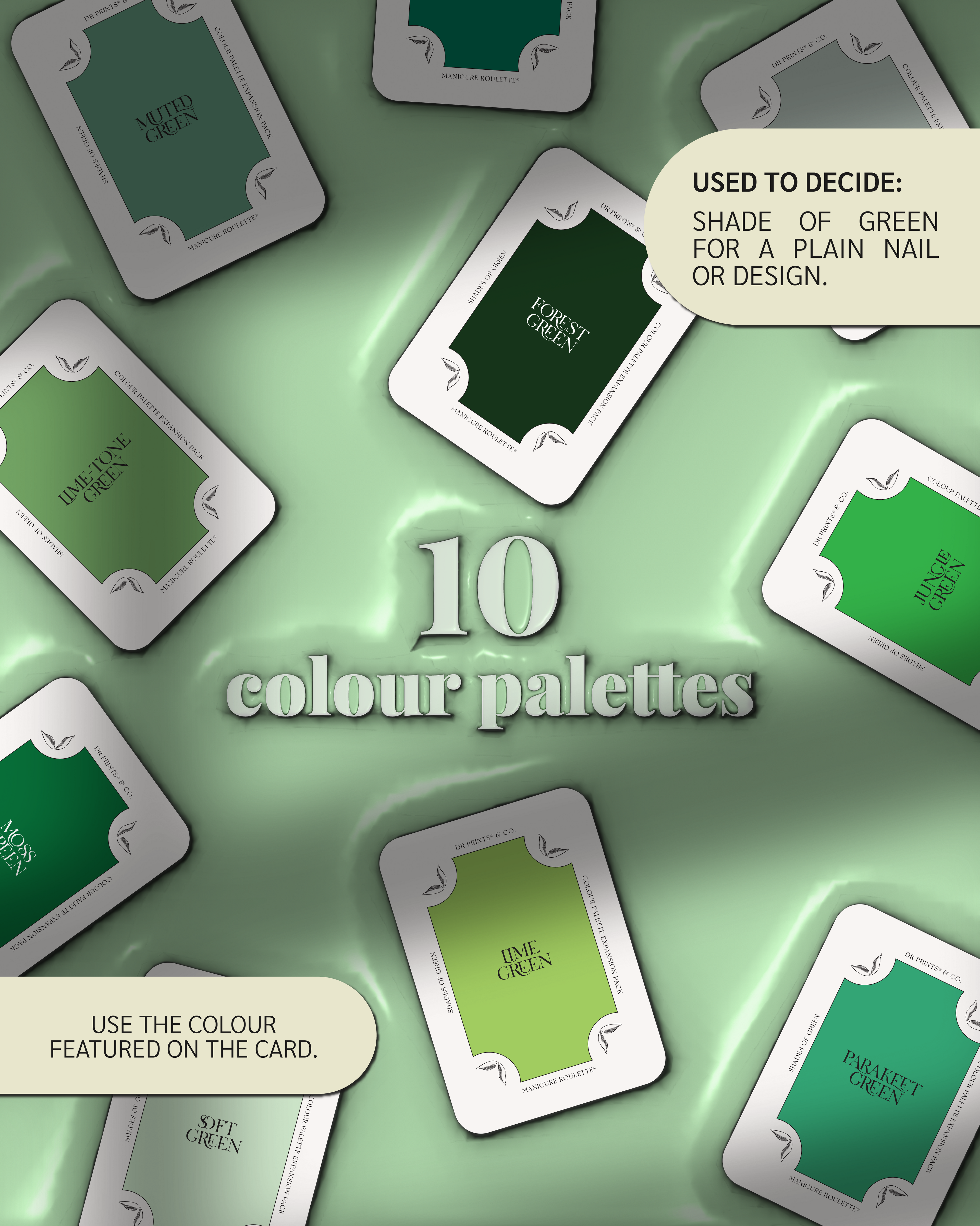 Manicure Roulette Shades of Green | Green Colours Colour Palette Expansion Pack