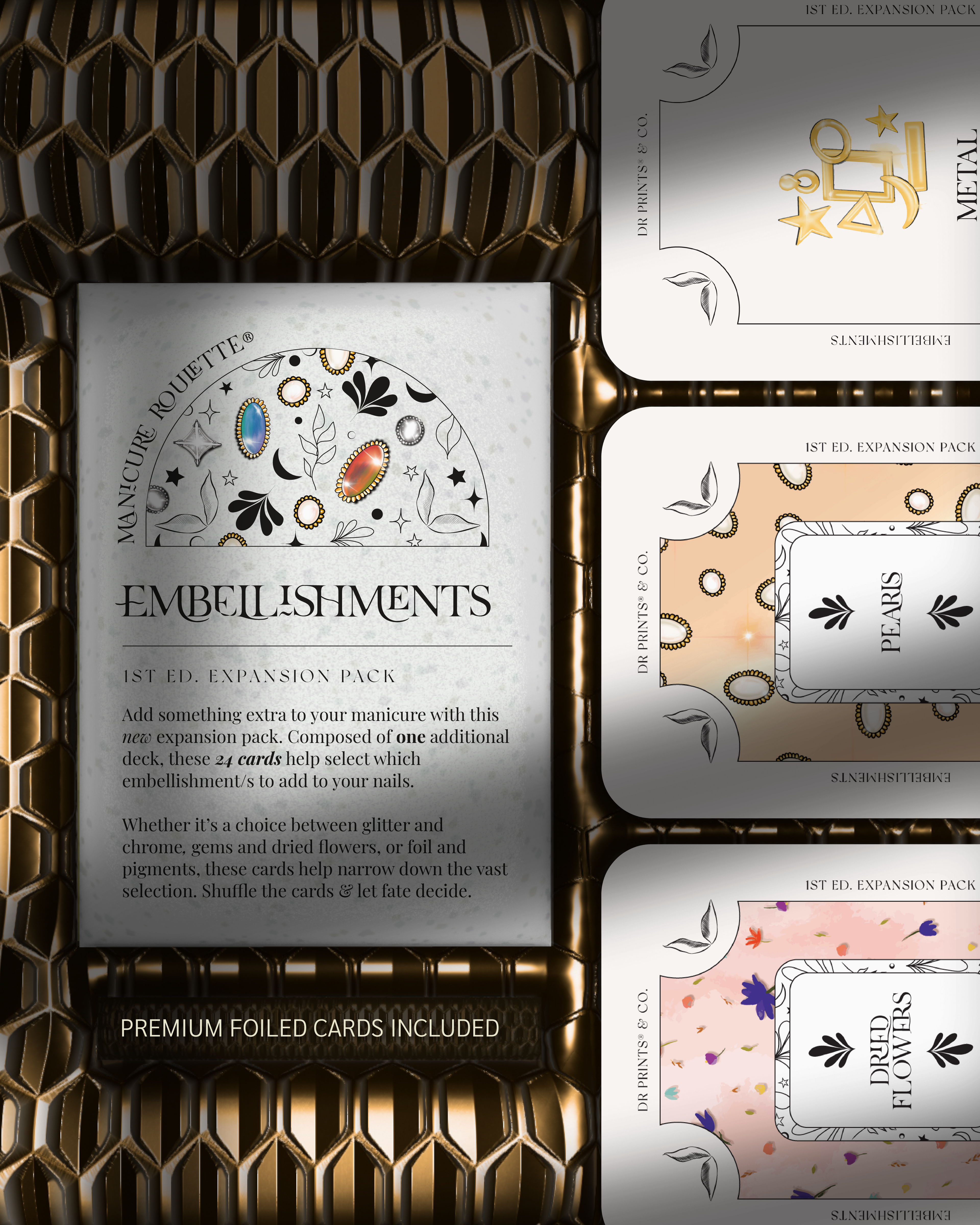 Manicure Roulette Embellishments | Glitter, Chrome, Decals + More Embellishments Expansion Pack