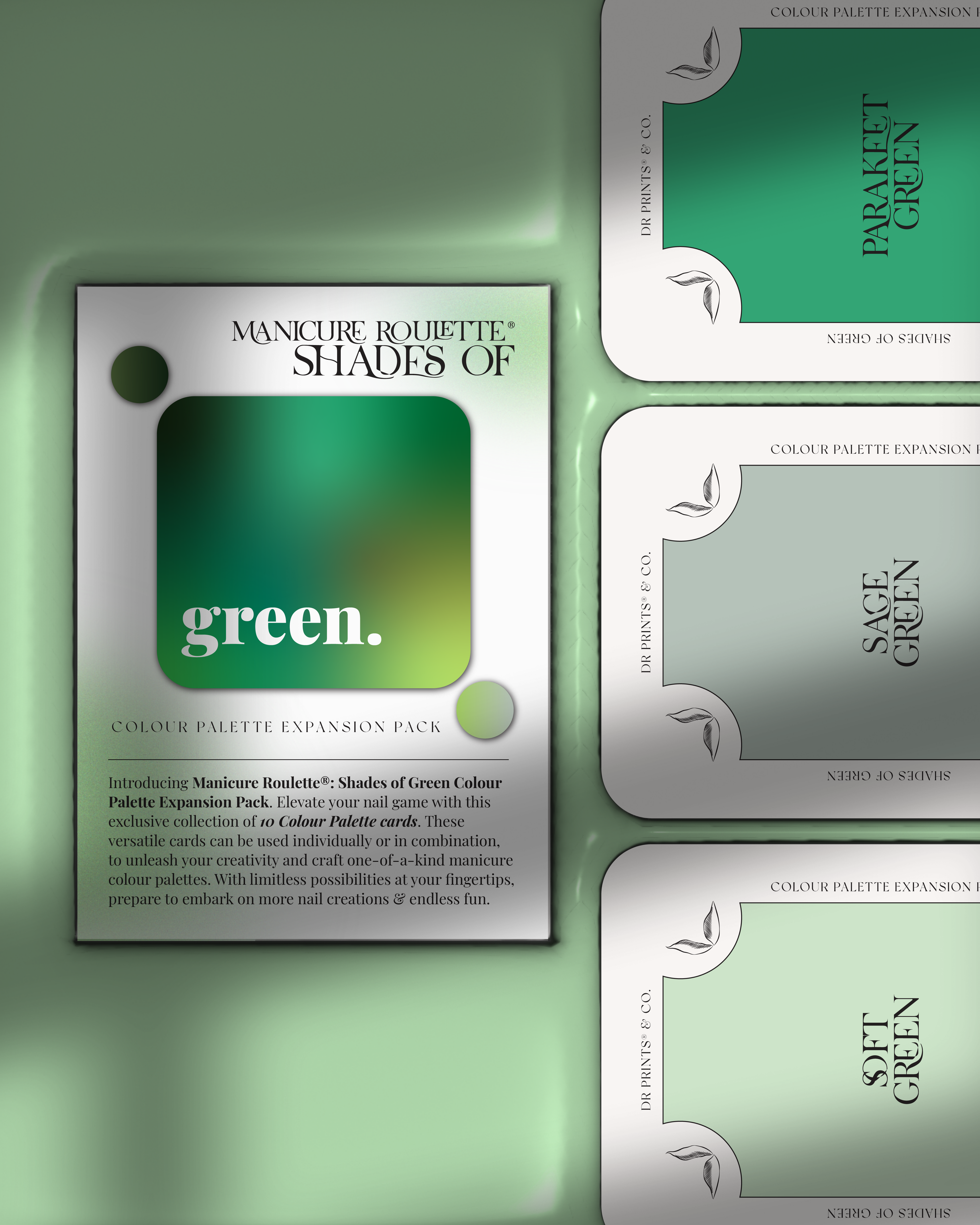 Manicure Roulette Shades of Green | Green Colours Colour Palette Expansion Pack