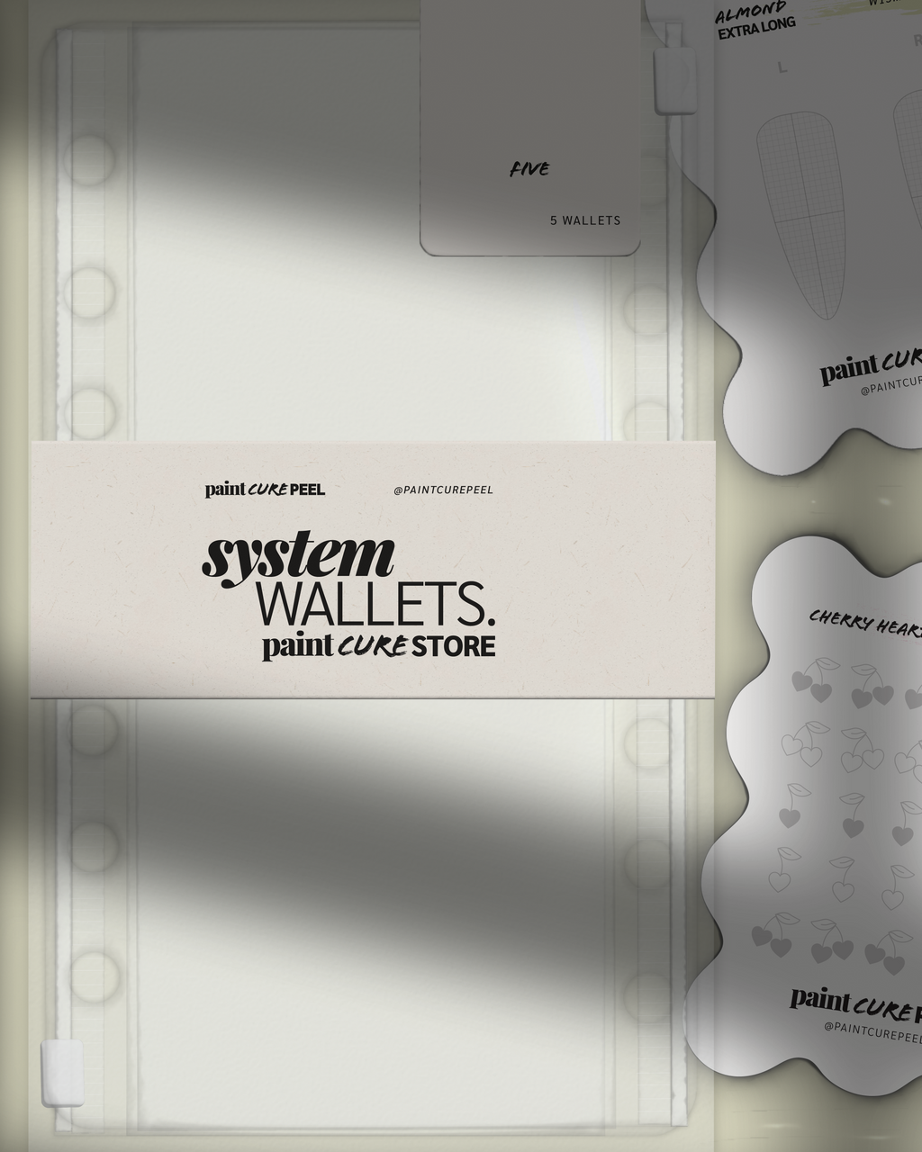 Paint Cure Peel Paint Cure Store System Wallets | 5 Pack of Clear System Storage Wallets