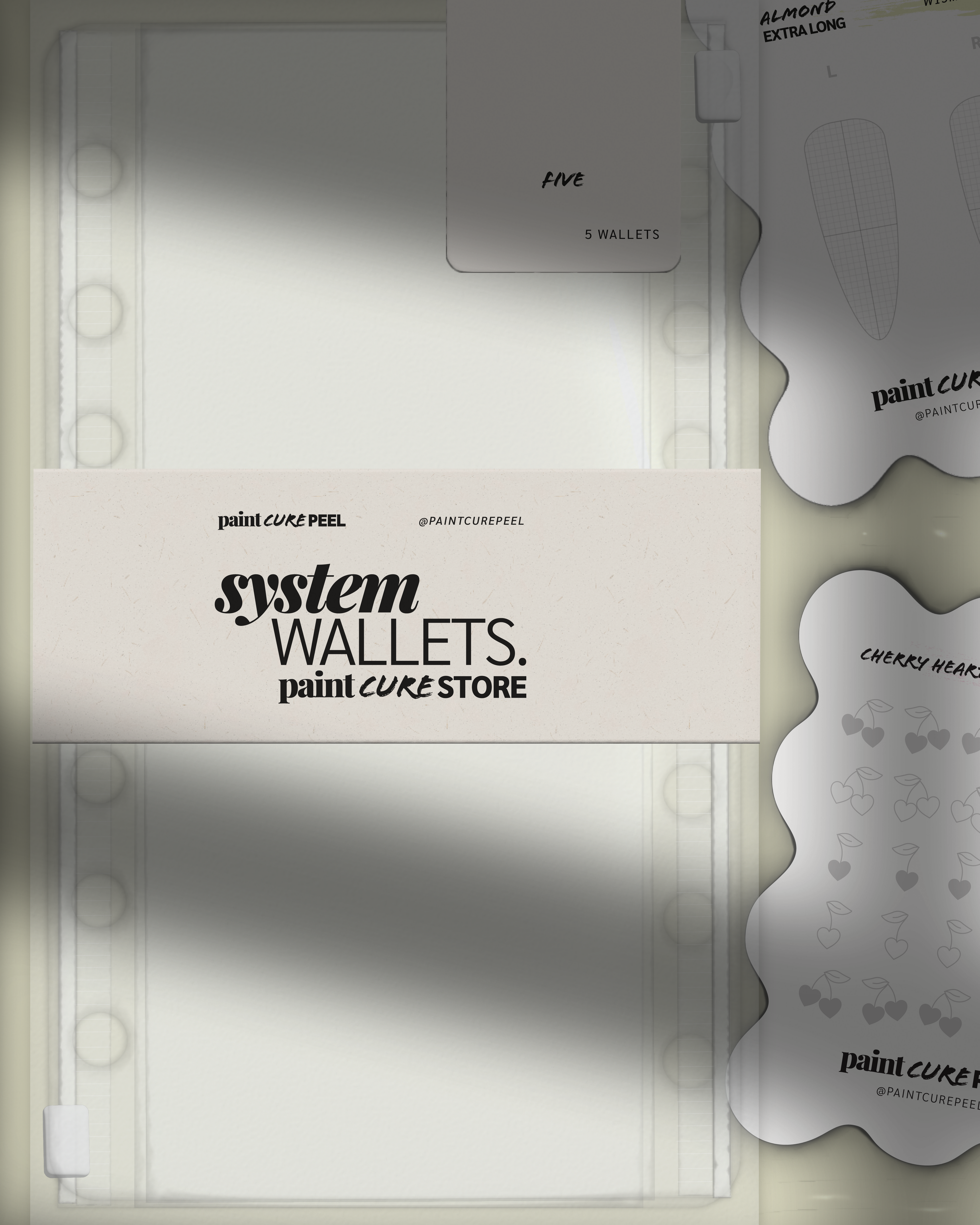 Paint Cure Peel Paint Cure Store System Wallets | 5 Pack of Clear System Storage Wallets