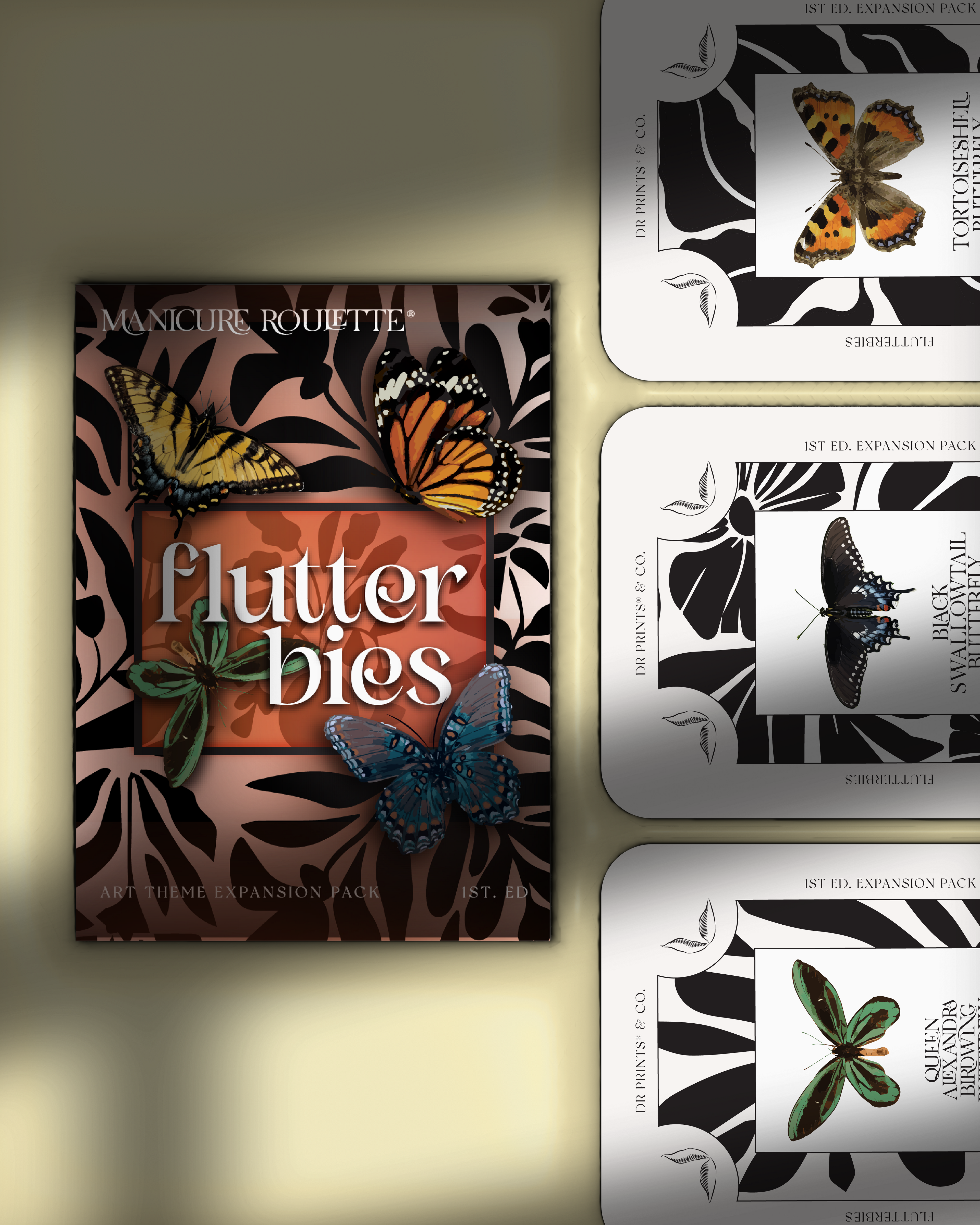 Manicure Roulette Flutterbies | Butterfly Art Theme Expansion Pack