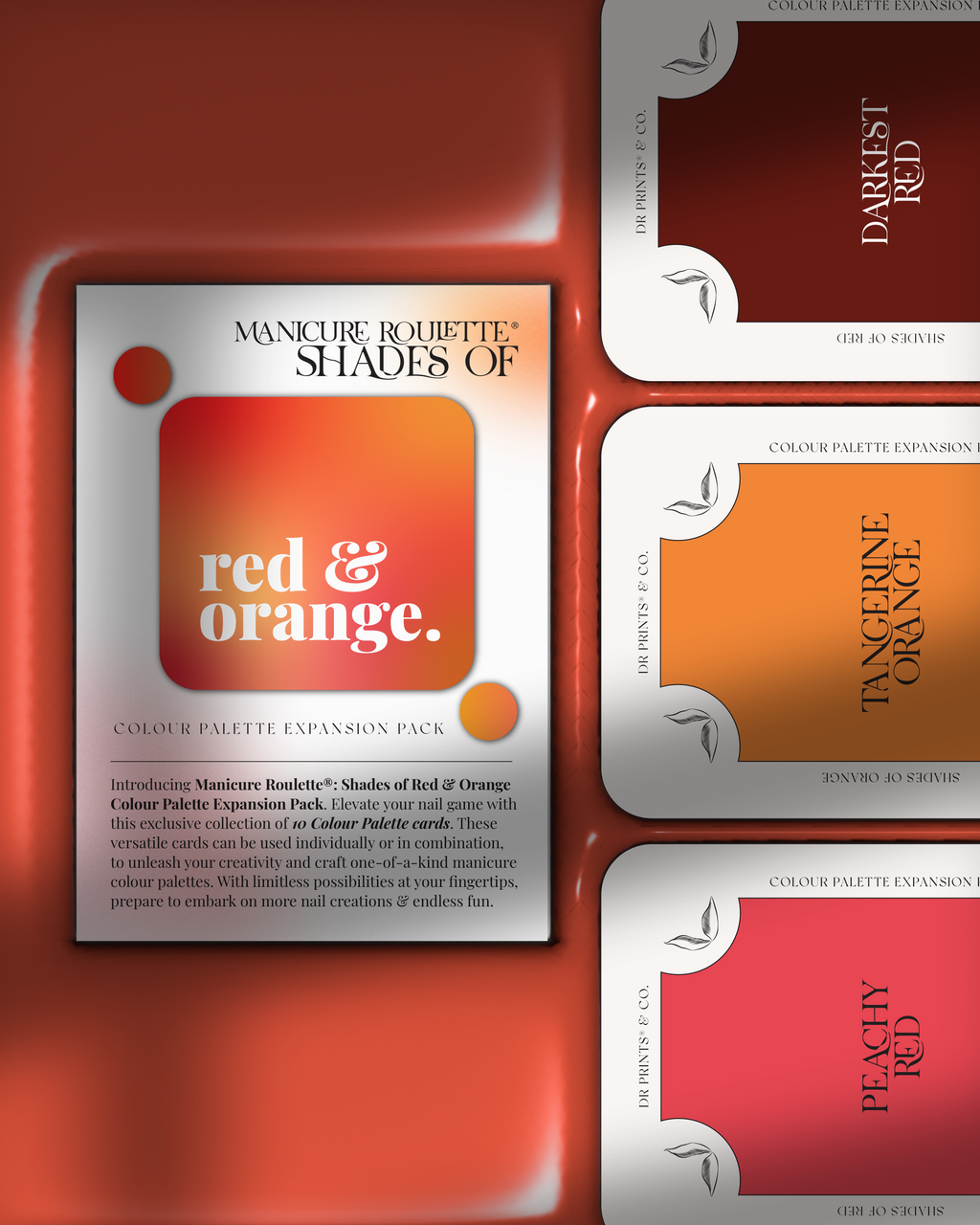 Manicure Roulette Shades of Red & Orange | Red & Orange Colours Colour Palette Expansion Pack
