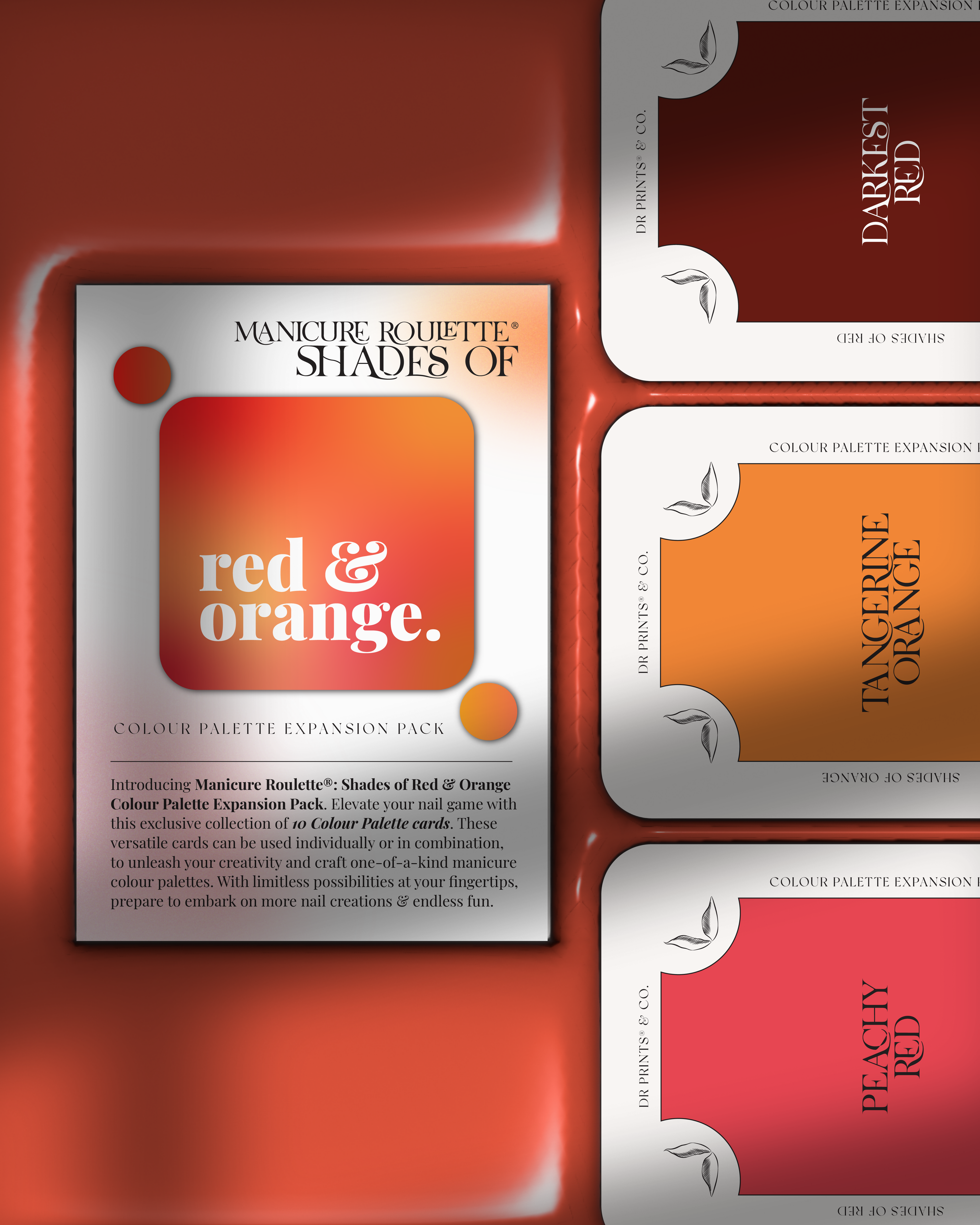 Manicure Roulette Shades of Red & Orange | Red & Orange Colours Colour Palette Expansion Pack