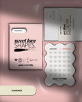 Paint Cure Peel Sweet Love Shape Guides Starter Bundle | Pre-Make Gel Nail Art (Worth £32.98)