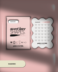 Paint Cure Peel Sweet Love Shape Guide Kit | 10 Reusable Guides to Pre-make Gel Nail Art