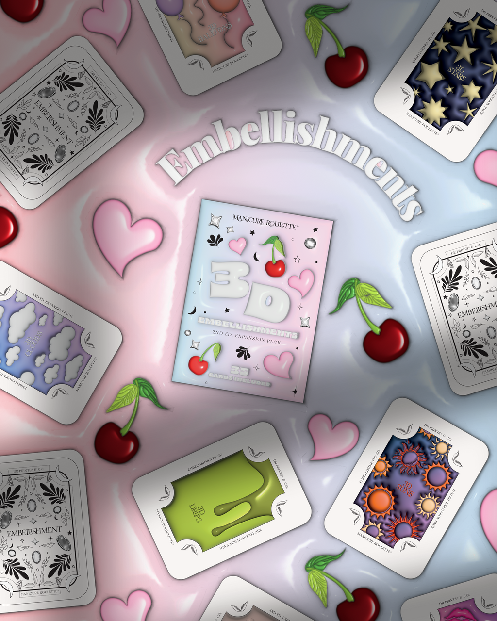 Manicure Roulette 3D Embellishments | 3D Embellishments Nail Art Expansion Pack