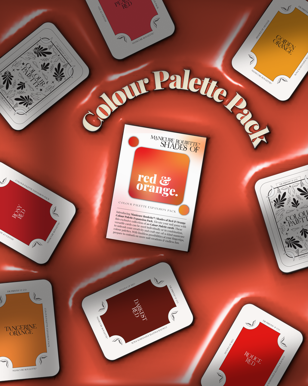 Manicure Roulette Shades of Red & Orange | Red & Orange Colours Colour Palette Expansion Pack