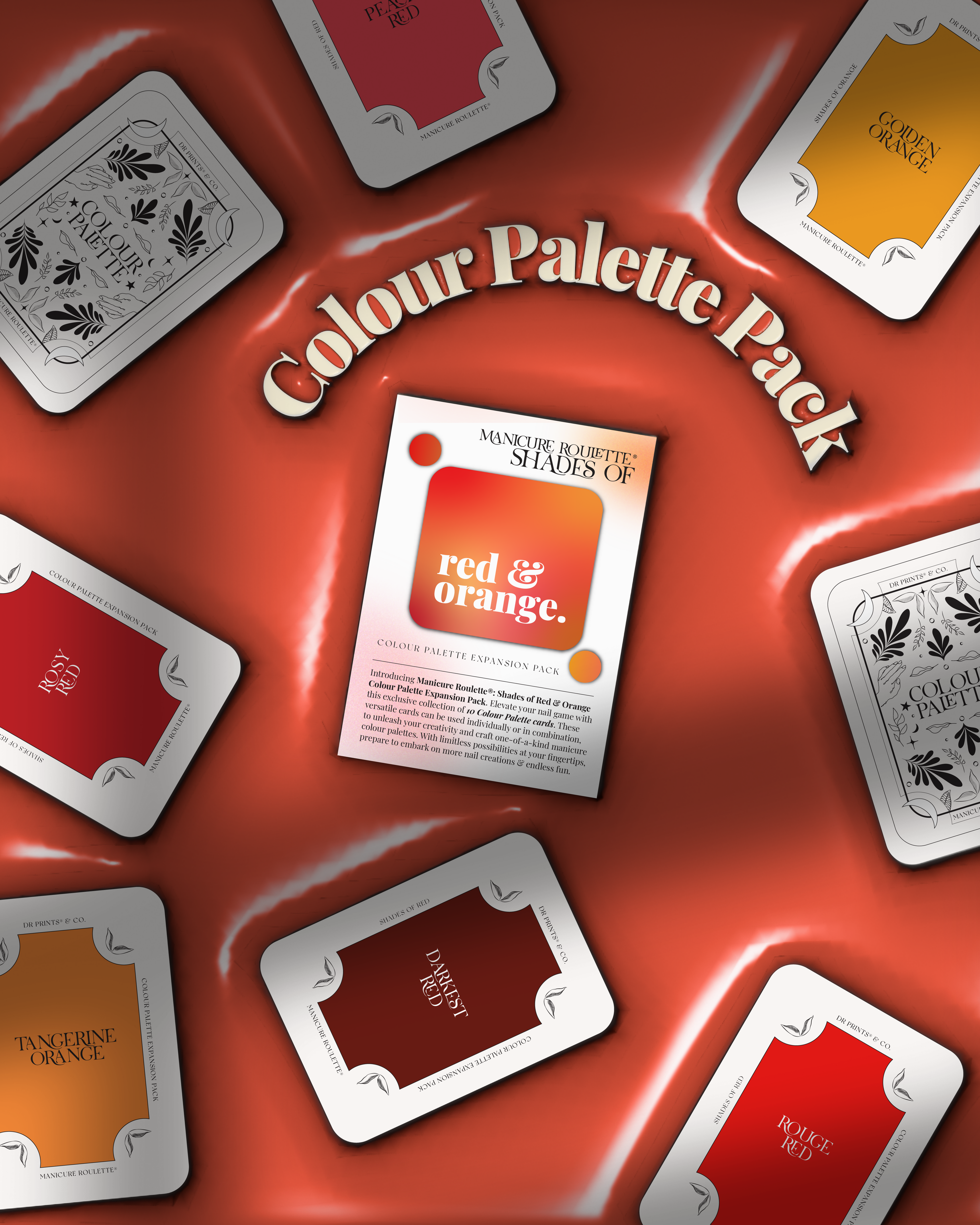 Manicure Roulette Shades of Red & Orange | Red & Orange Colours Colour Palette Expansion Pack