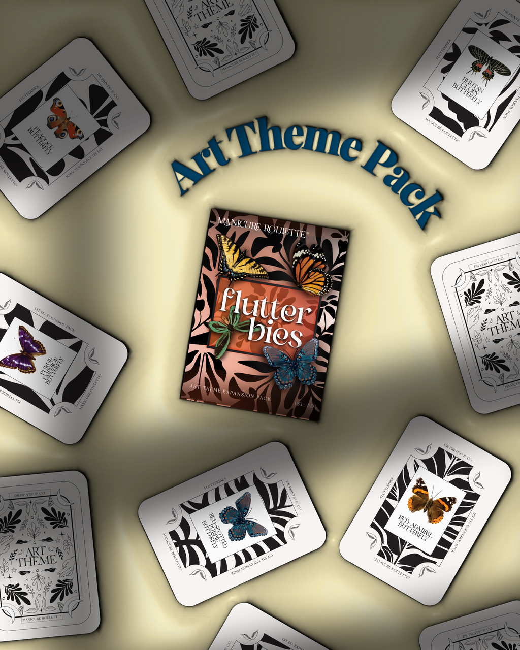 Manicure Roulette Flutterbies | Butterfly Art Theme Expansion Pack