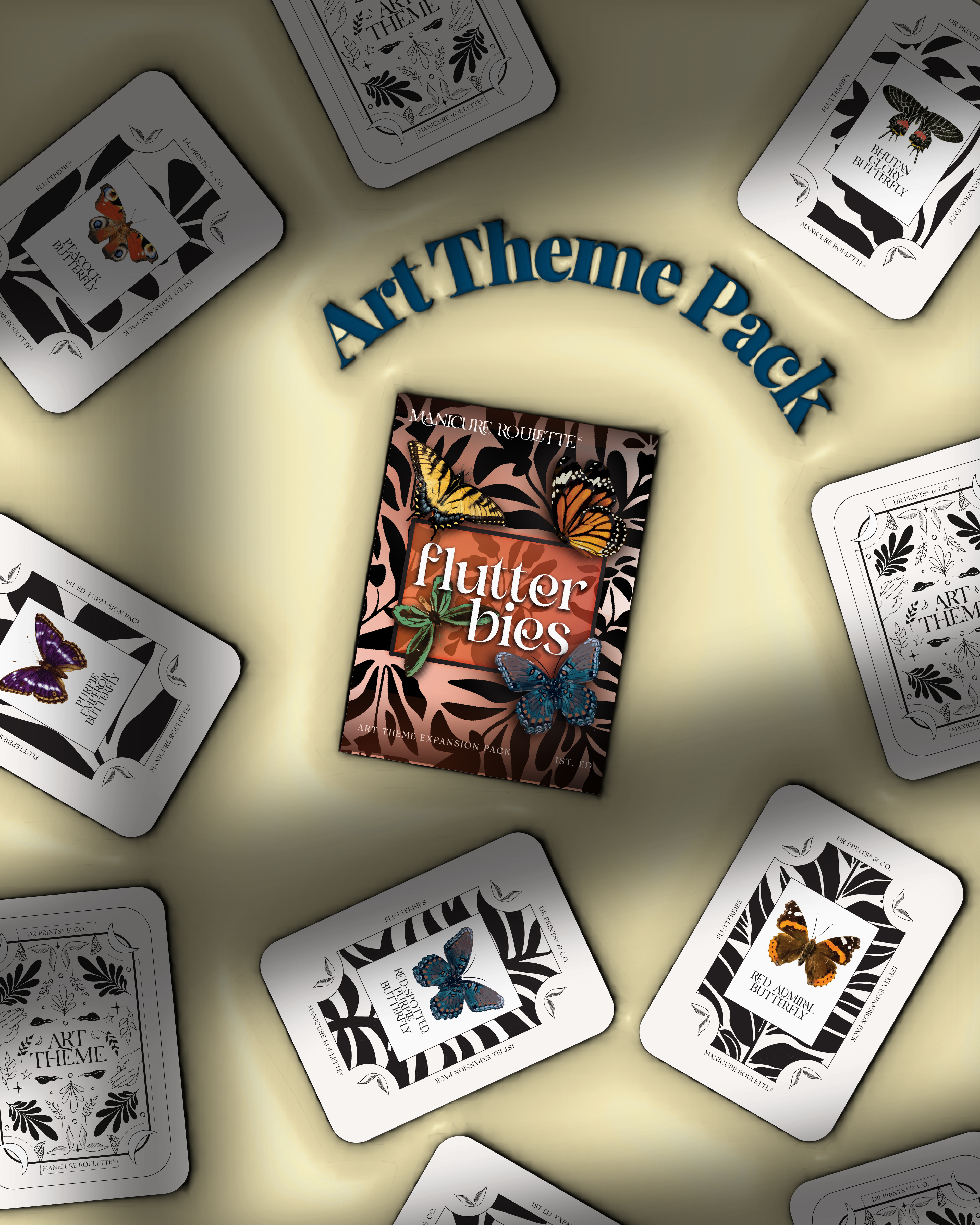 Manicure Roulette Flutterbies | Butterfly Art Theme Expansion Pack