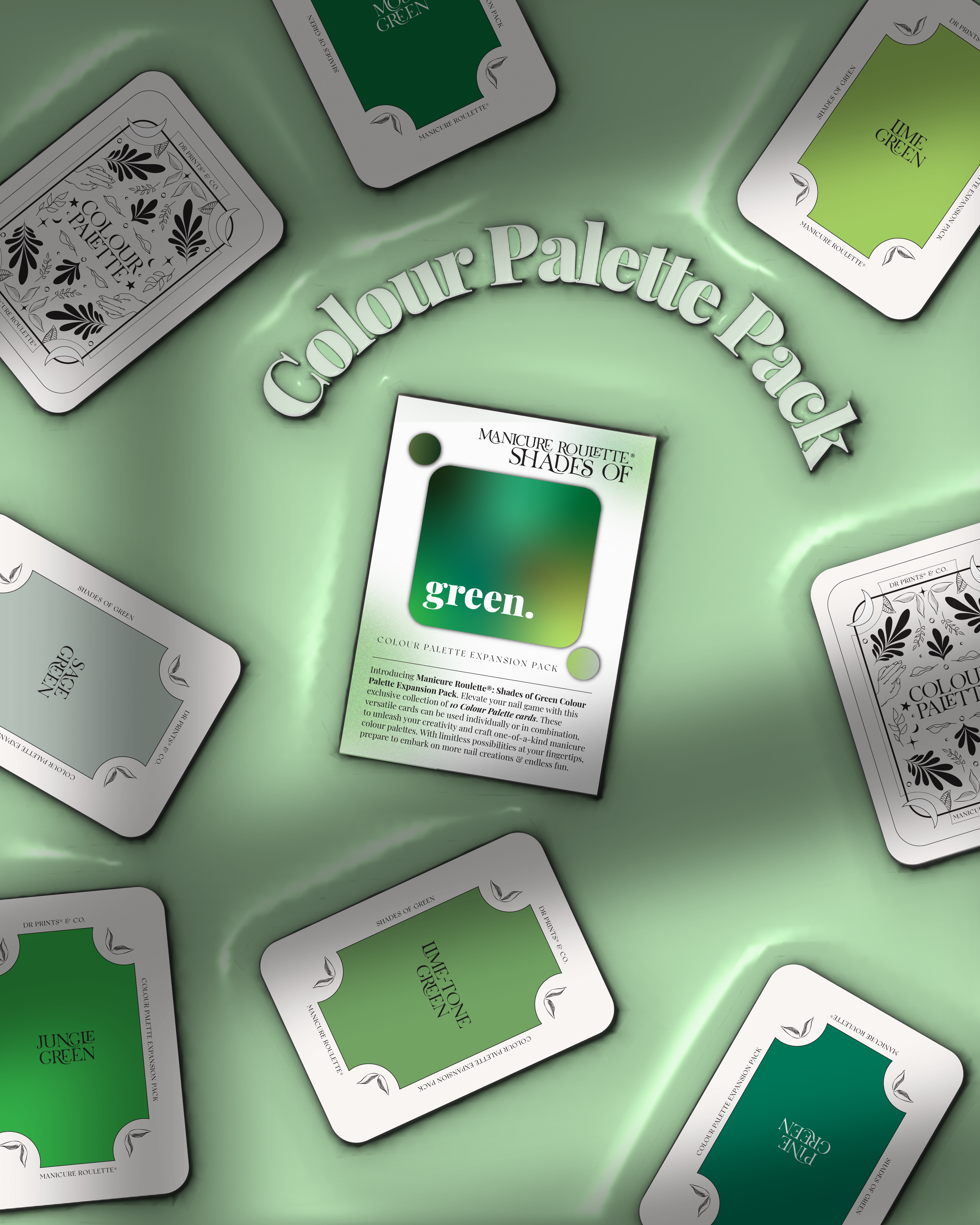 Manicure Roulette Shades of Green | Green Colours Colour Palette Expansion Pack