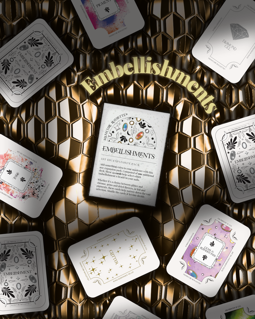 Manicure Roulette Embellishments | Glitter, Chrome, Decals + More Embellishments Expansion Pack