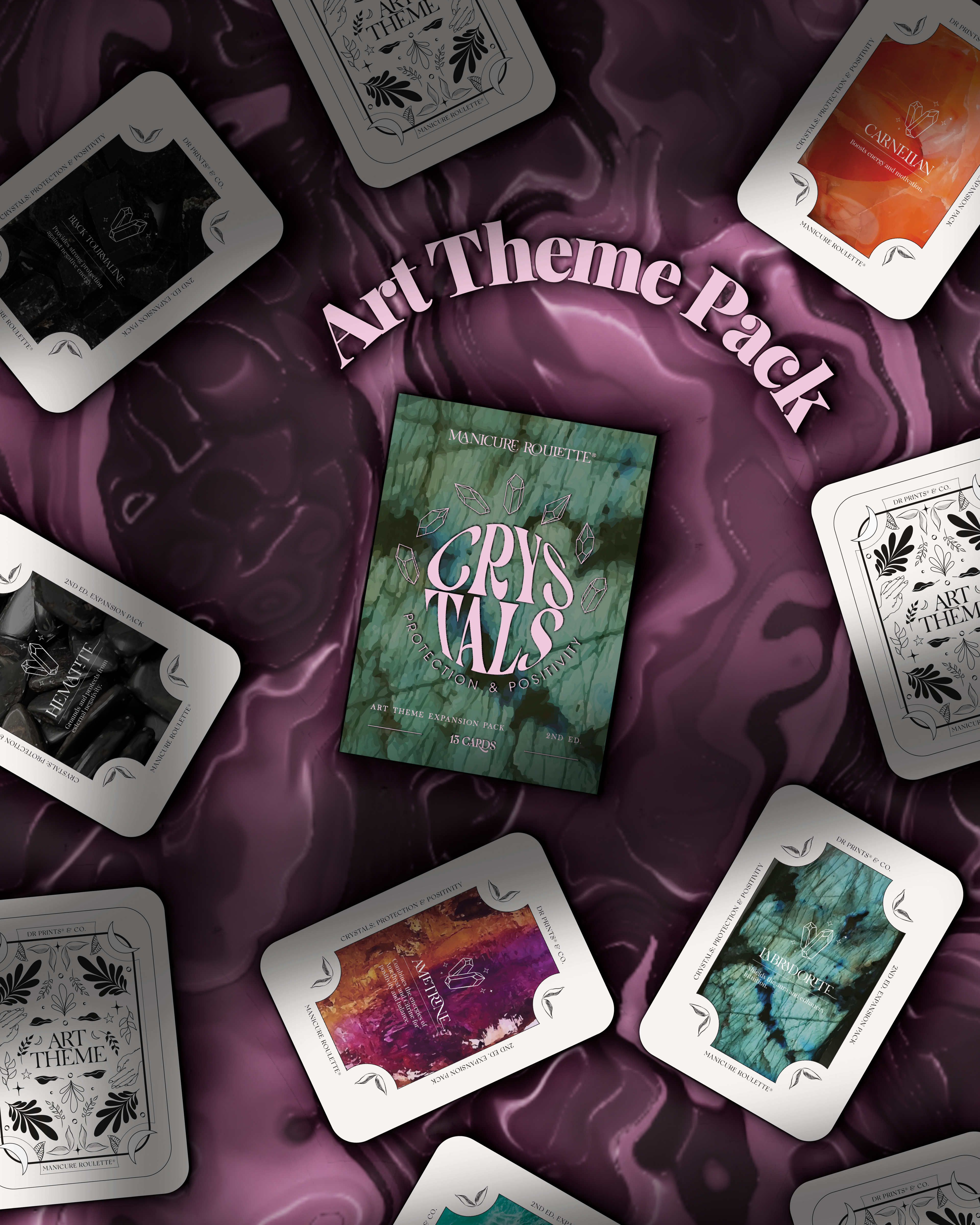 Manicure Roulette Crystals: Protection & Positivity | Art Theme Expansion Pack