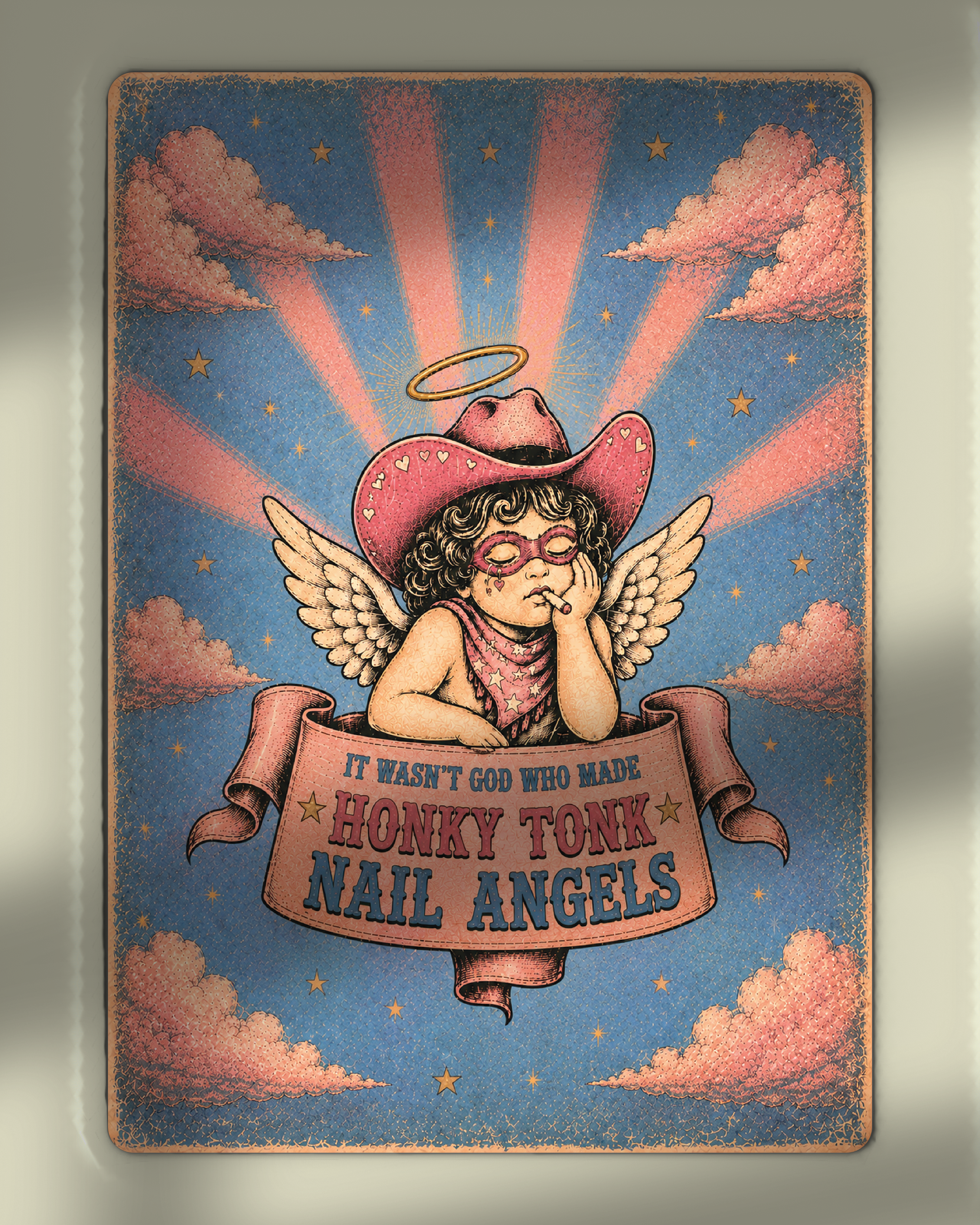 Mani-Print It Wasn't God Who Made Honky Tonk Nail Angels | Sizes A6 - A3