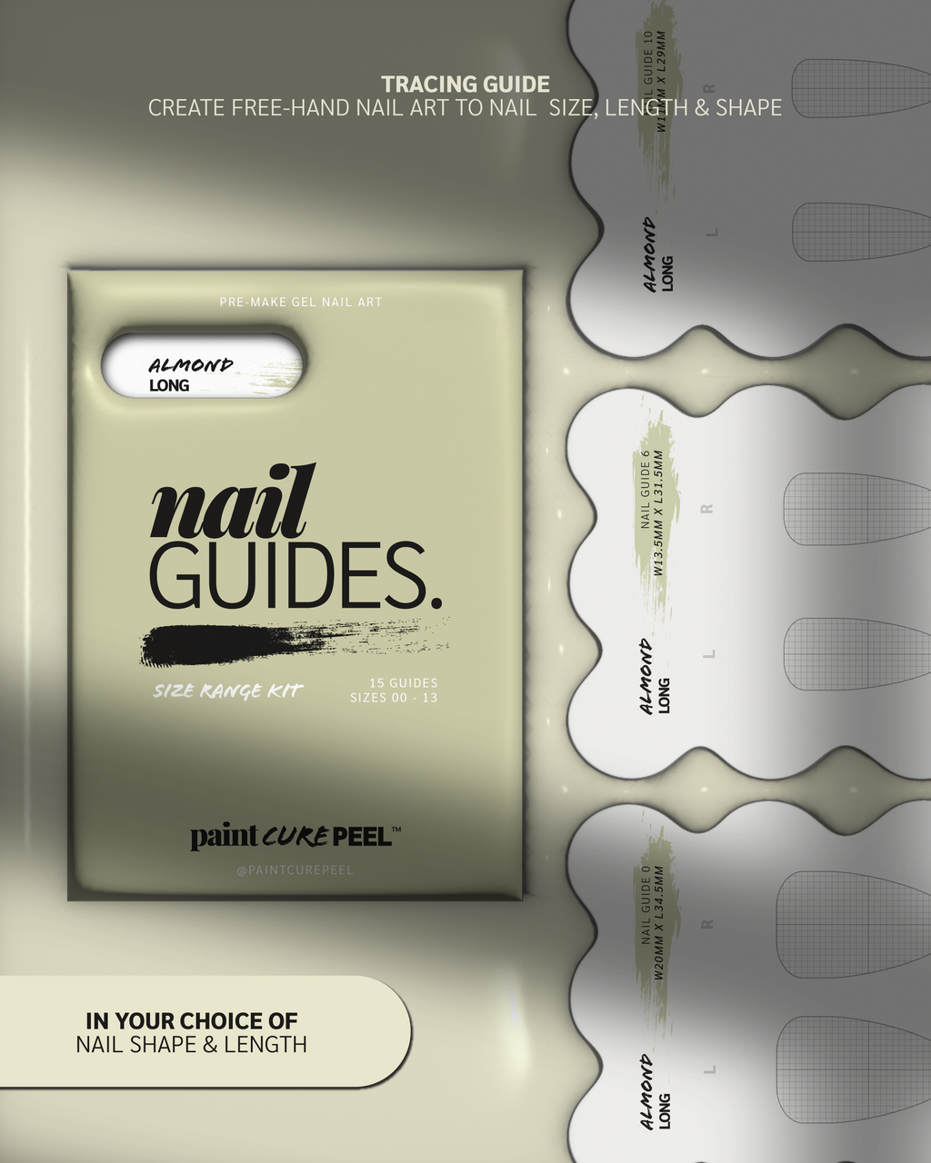 Paint Cure Peel Nail Guides Starter Bundle | Express Nail Art (Worth £52.96)