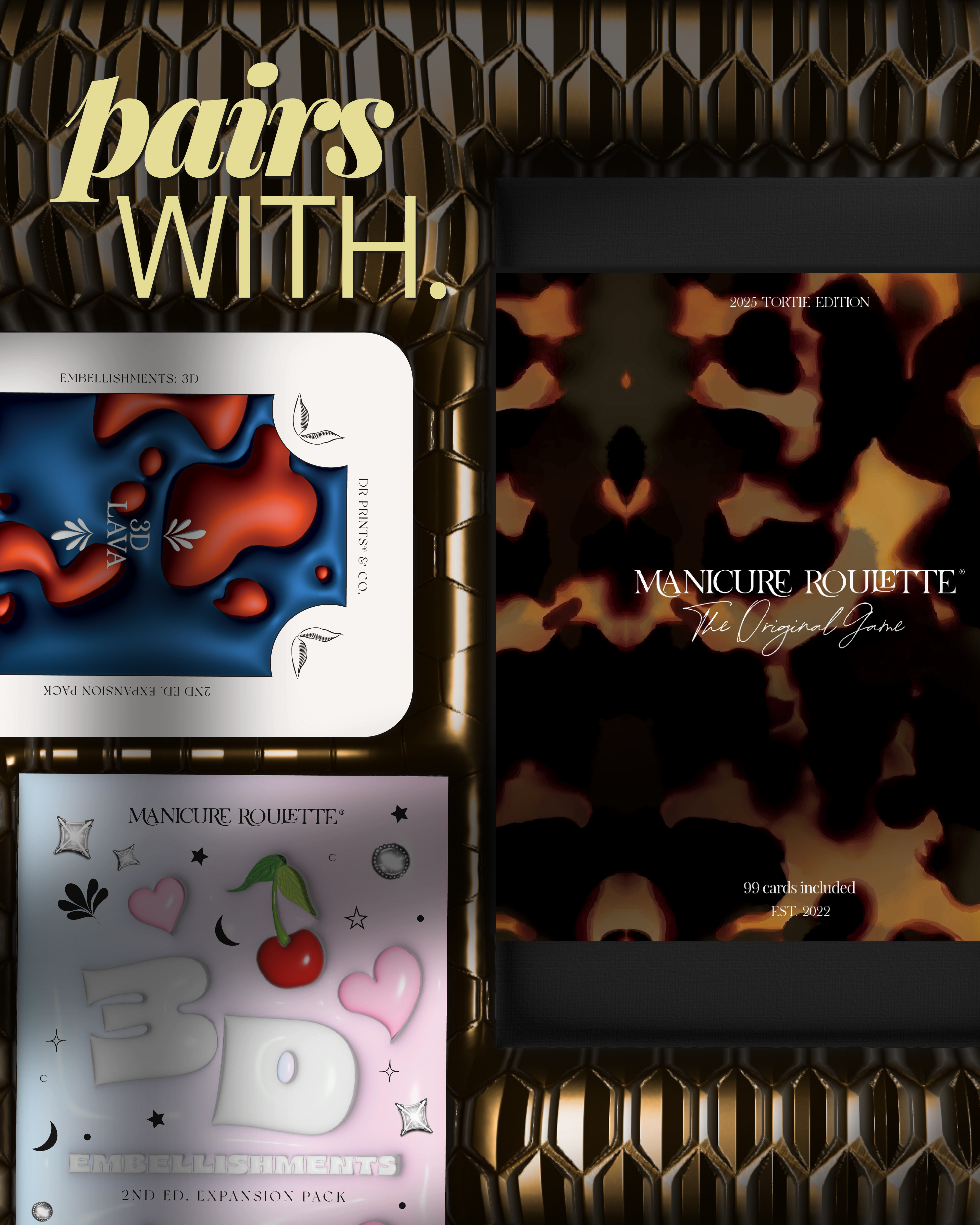 Manicure Roulette Embellishments | Glitter, Chrome, Decals + More Embellishments Expansion Pack