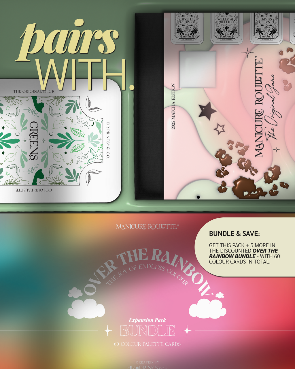 Manicure Roulette Shades of Green | Green Colours Colour Palette Expansion Pack
