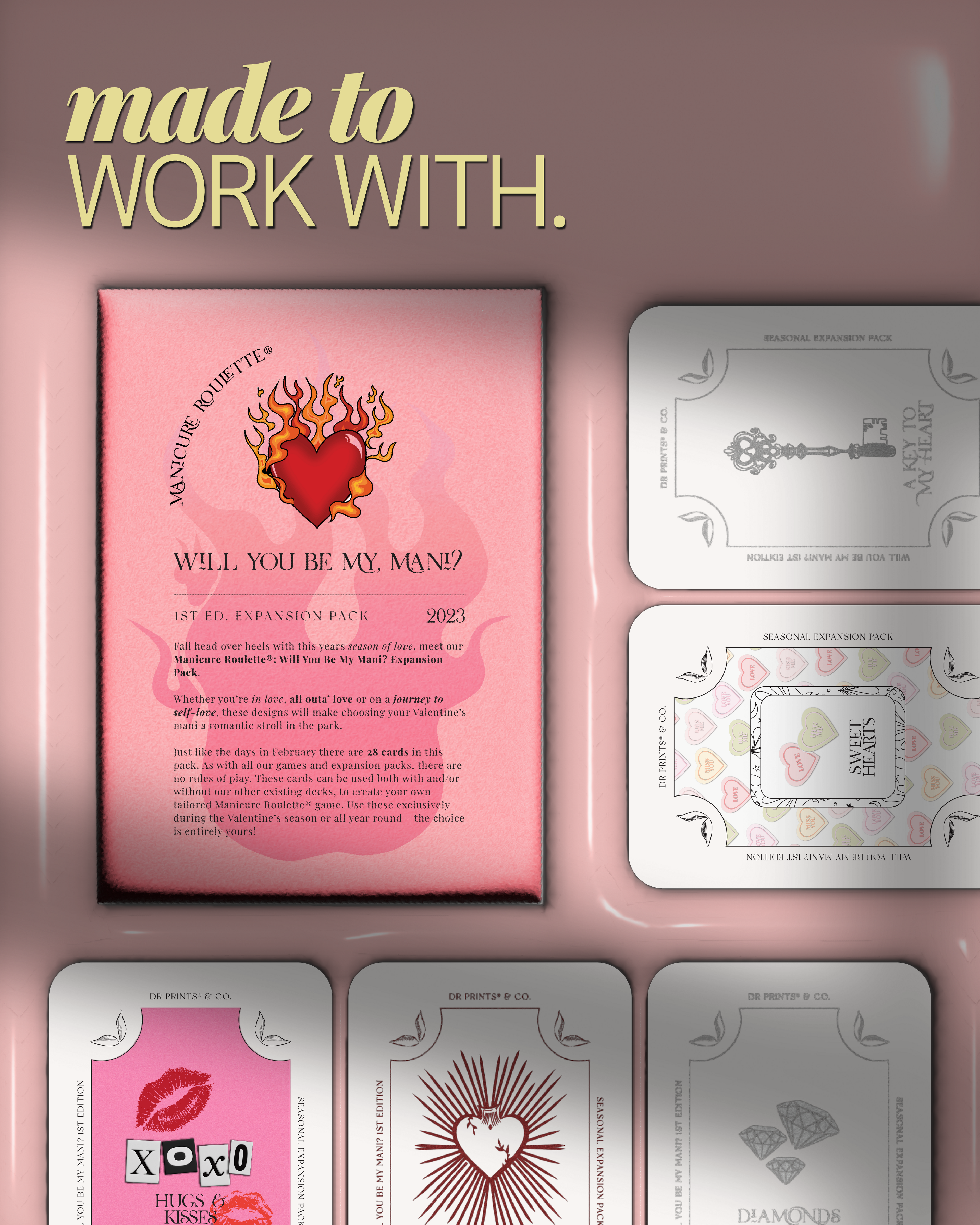 Paint Cure Peel Sweet Love Shape Guides Starter Bundle | Pre-Make Gel Nail Art (Worth £32.98)