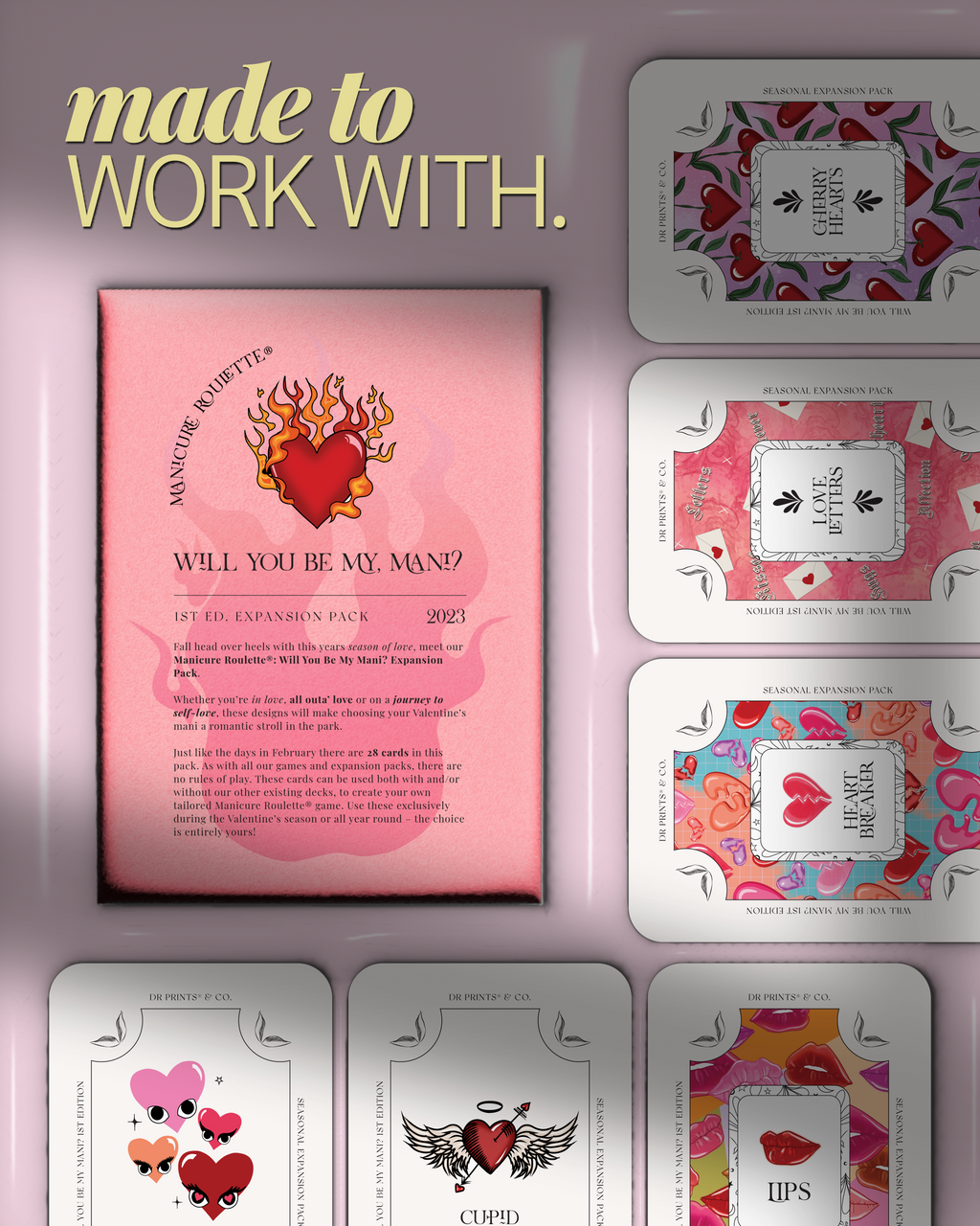 Paint Cure Peel Lost Love Shape Guide Kit | 10 Reusable Guides to Pre-make Gel Nail Art