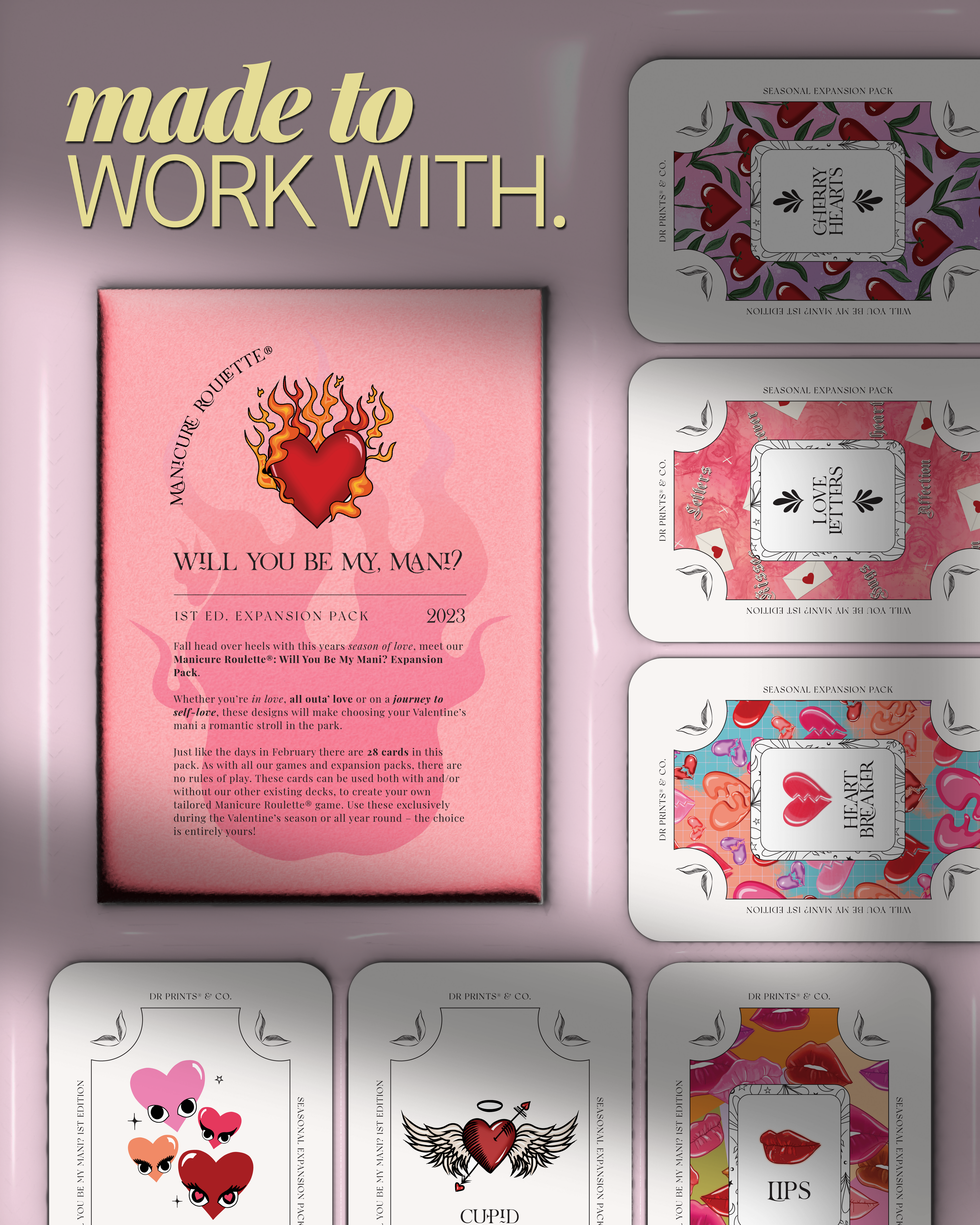 Paint Cure Peel Lost Love Shape Guide Kit | 10 Reusable Guides to Pre-make Gel Nail Art