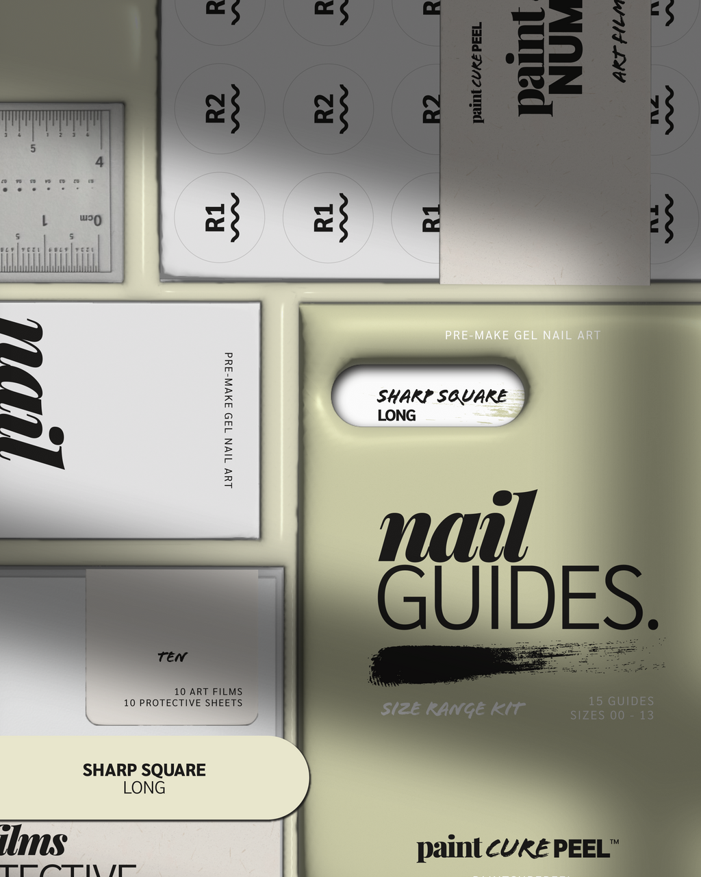 Paint Cure Peel Nail Guides Starter Bundle | Express Nail Art (Worth £52.96)