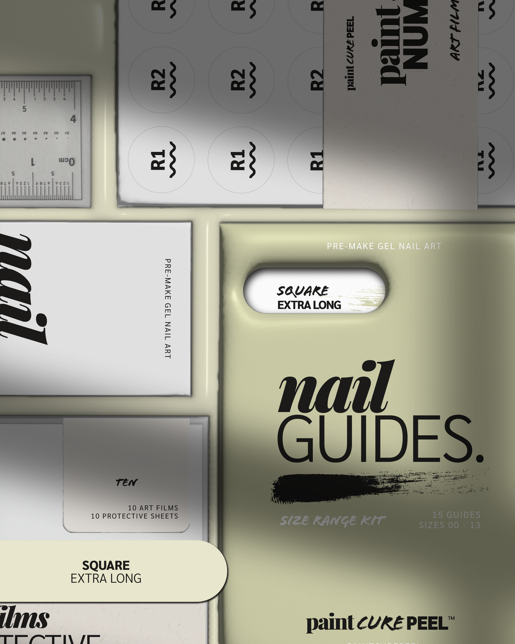 Paint Cure Peel Nail Guides Starter Bundle | Express Nail Art (Worth £52.96)