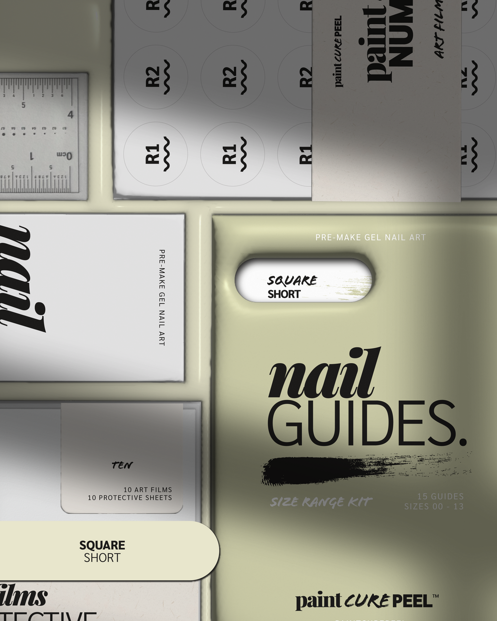 Paint Cure Peel Nail Guides Starter Bundle | Express Nail Art (Worth £52.96)