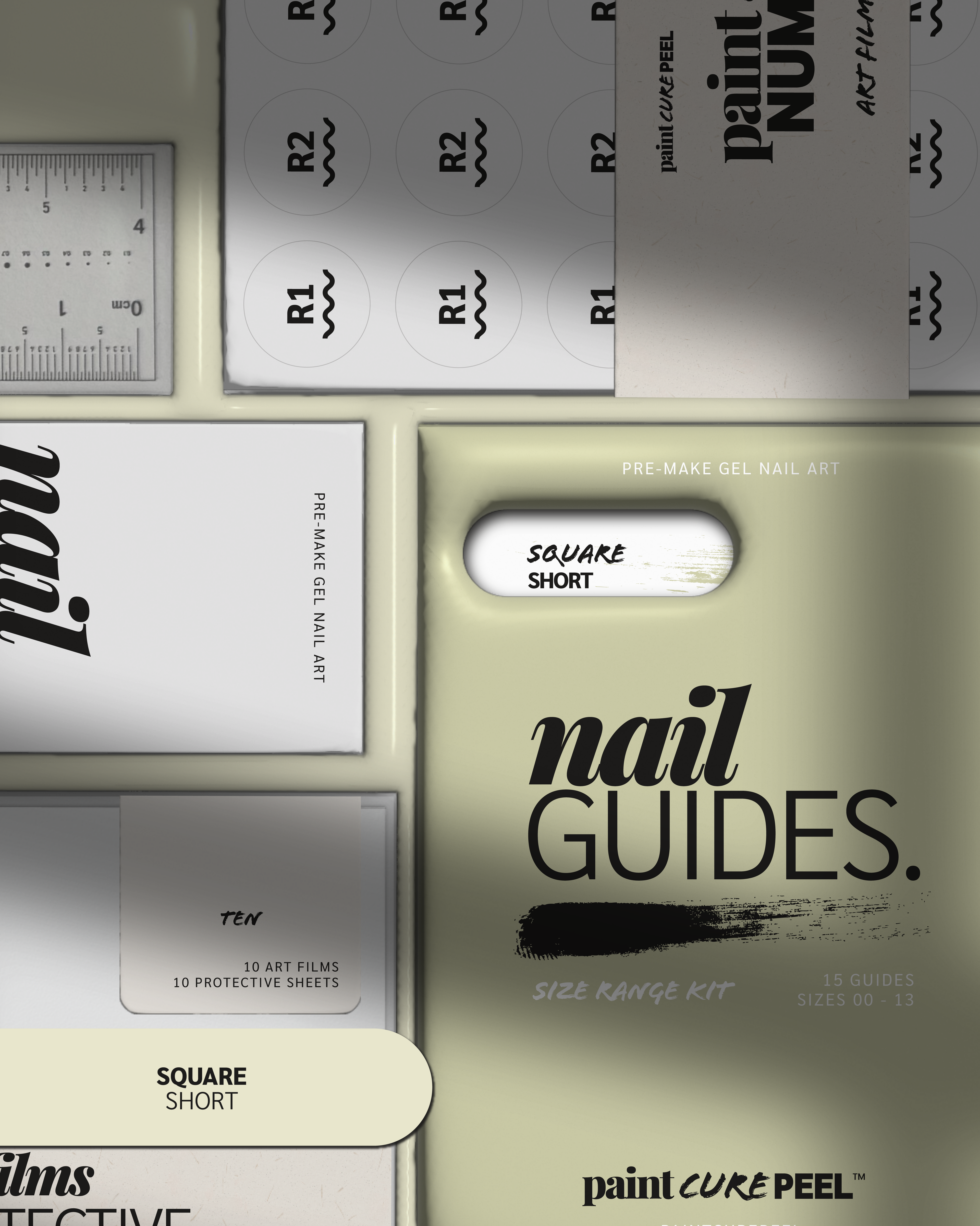 Paint Cure Peel Nail Guides Starter Bundle | Express Nail Art (Worth £52.96)