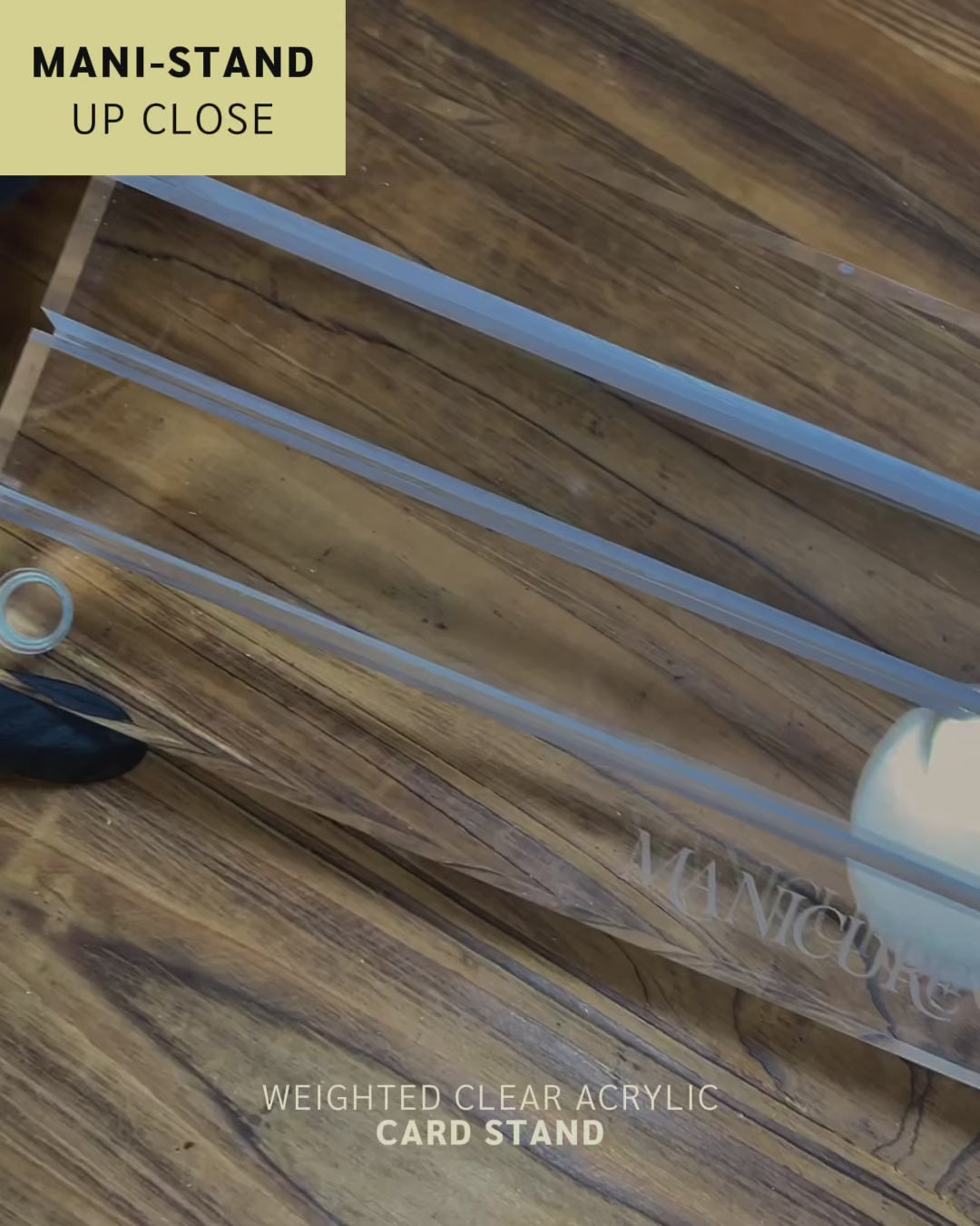Manicure Roulette Mani-Stand Card Stand | Clear Acrylic Card Stand & Display